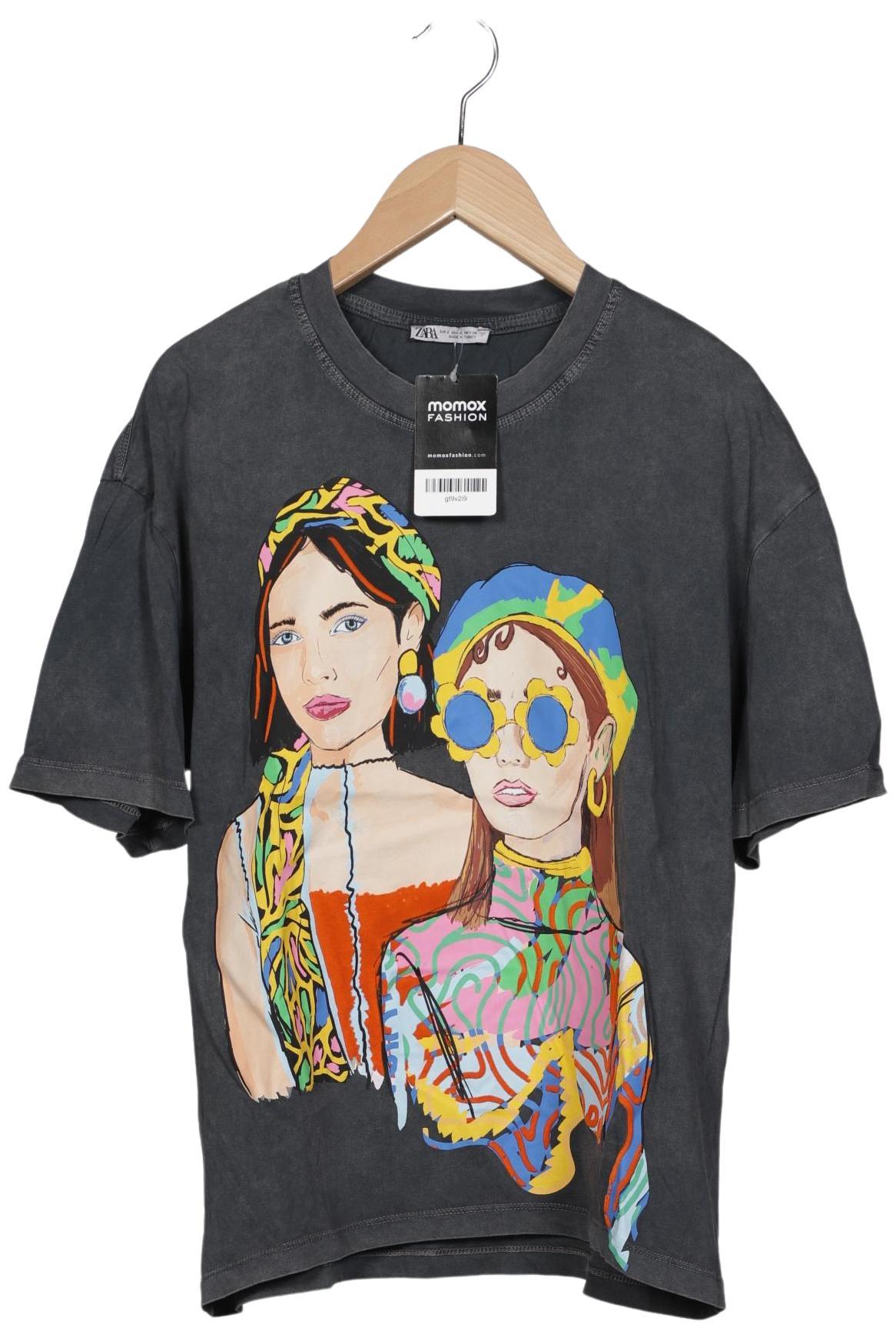 

Zara Damen T-Shirt, mehrfarbig, Gr. 36