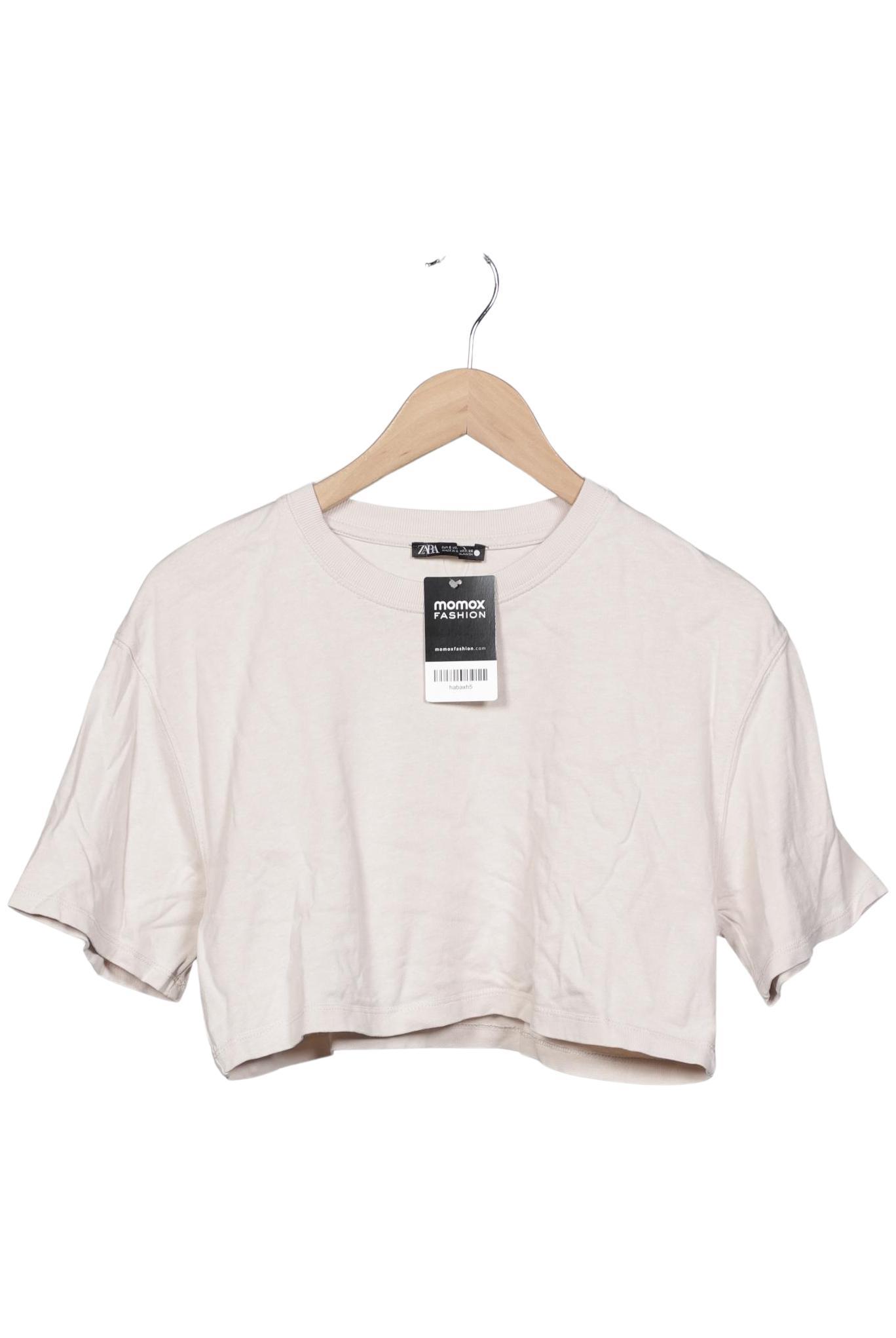

Zara Damen T-Shirt, cremeweiß, Gr. 36