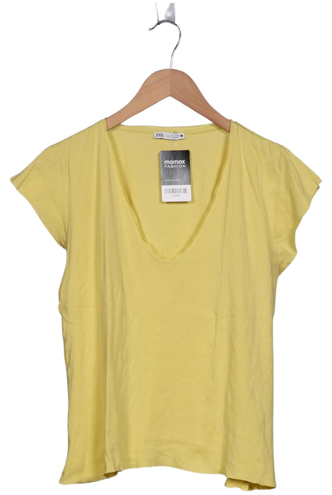 

Zara Damen T-Shirt, gelb, Gr. 42