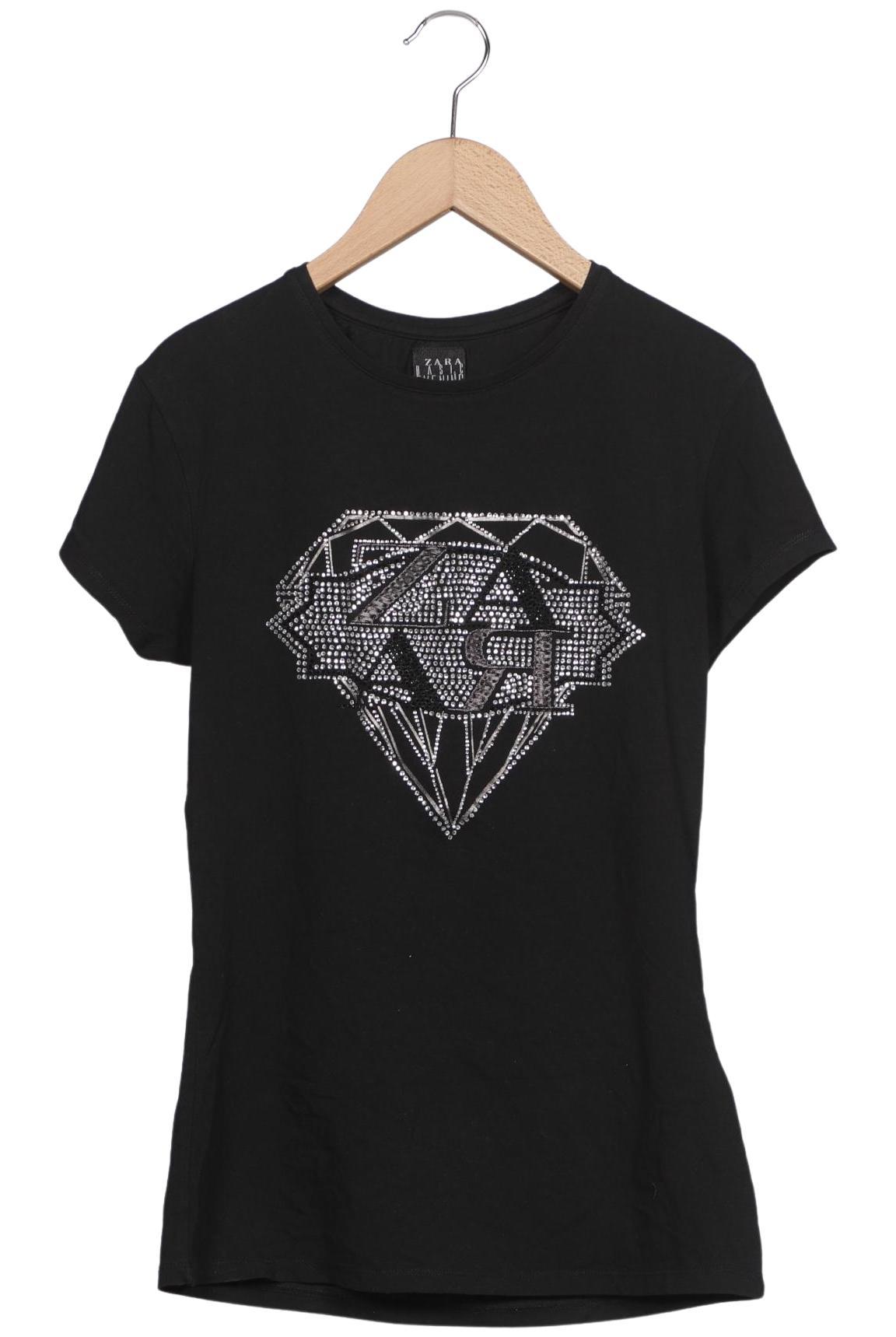 

Zara Damen T-Shirt, schwarz, Gr. 38