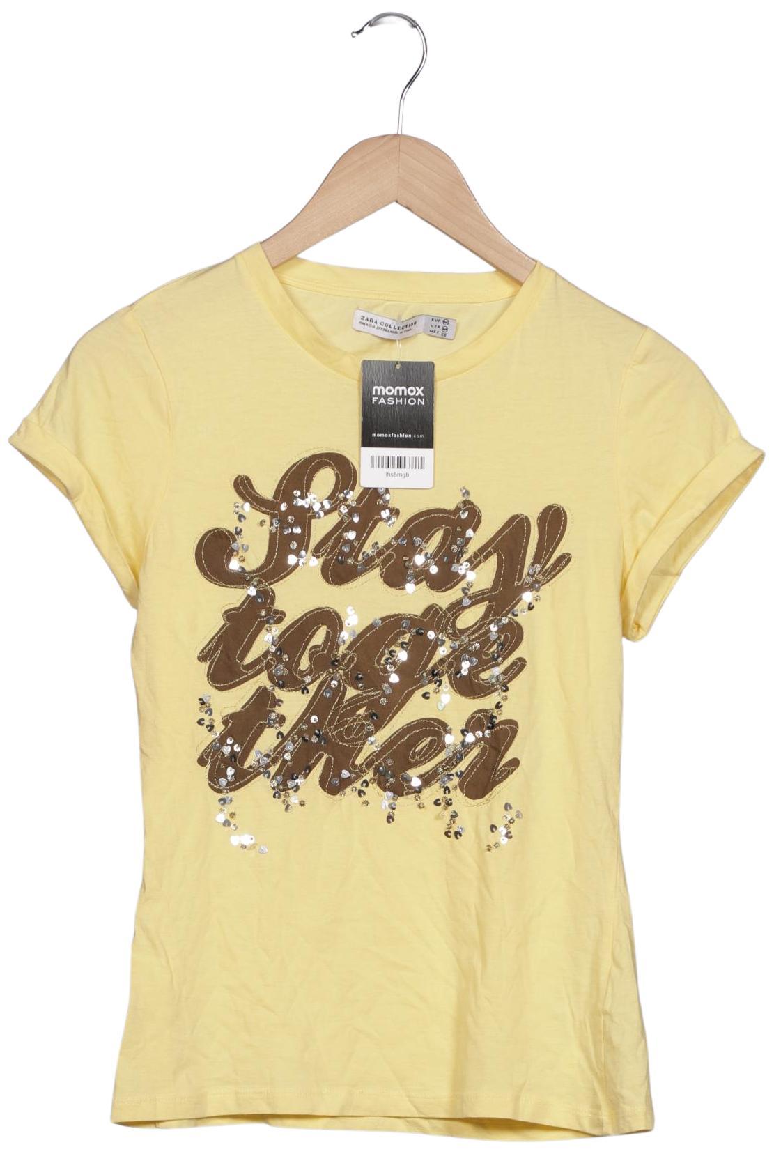 

Zara Damen T-Shirt, gelb, Gr. 38