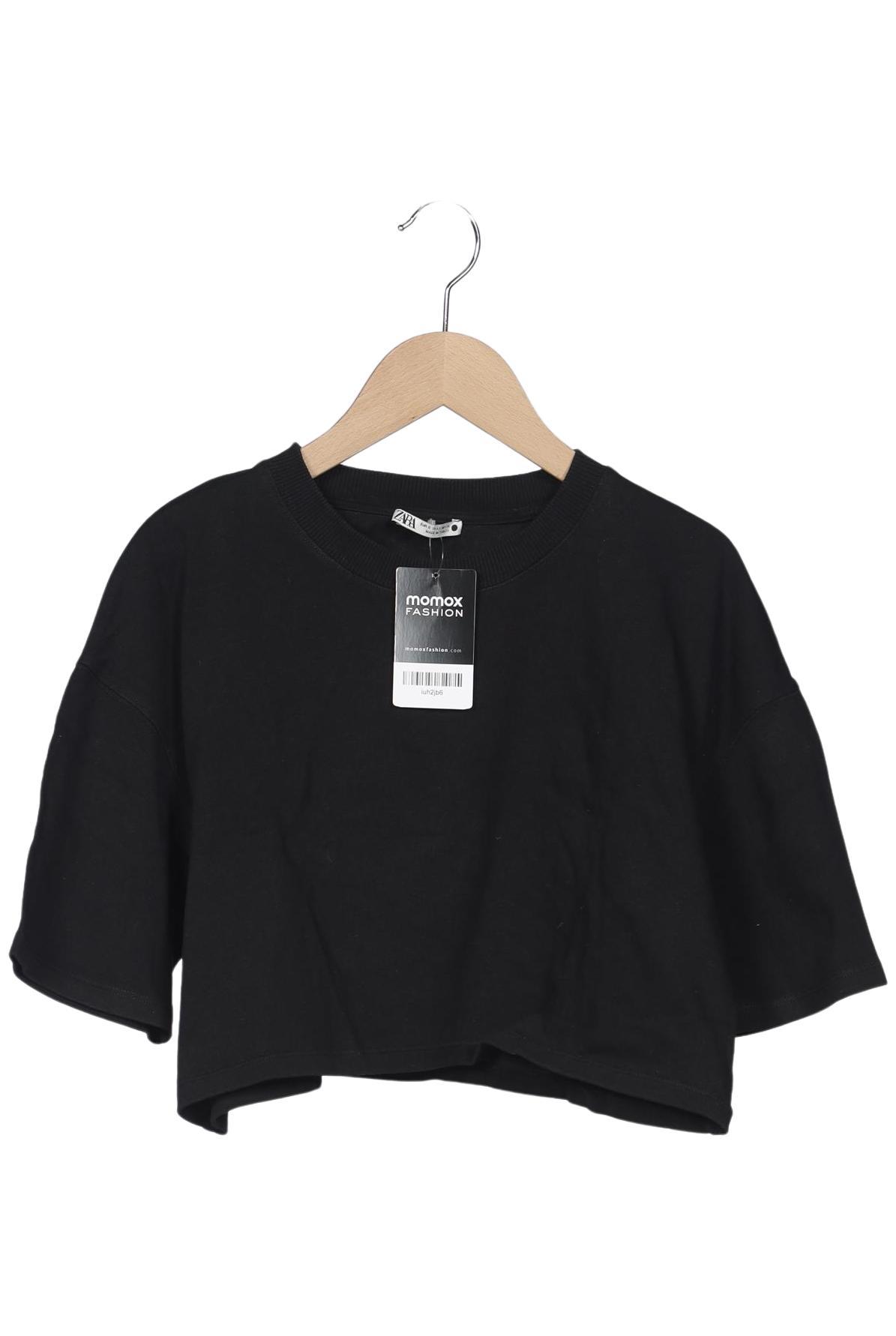 

Zara Damen T-Shirt, schwarz, Gr. 36