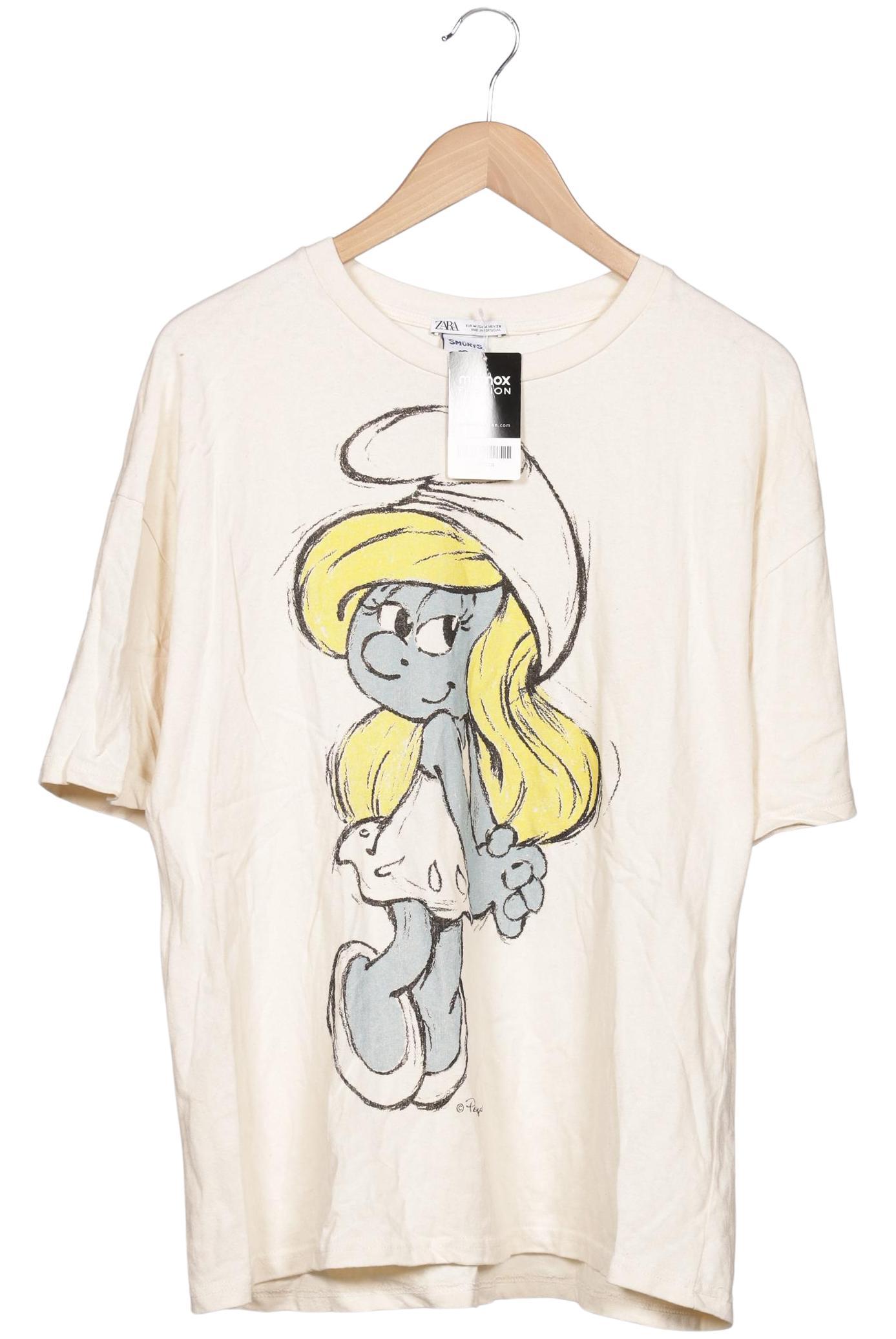 

Zara Damen T-Shirt, cremeweiß, Gr. 38