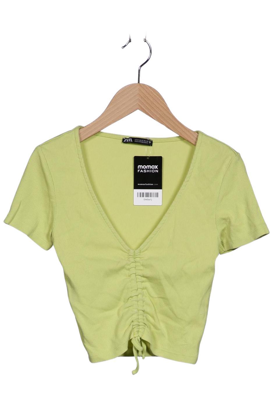 

Zara Damen T-Shirt, hellgrün, Gr. 36