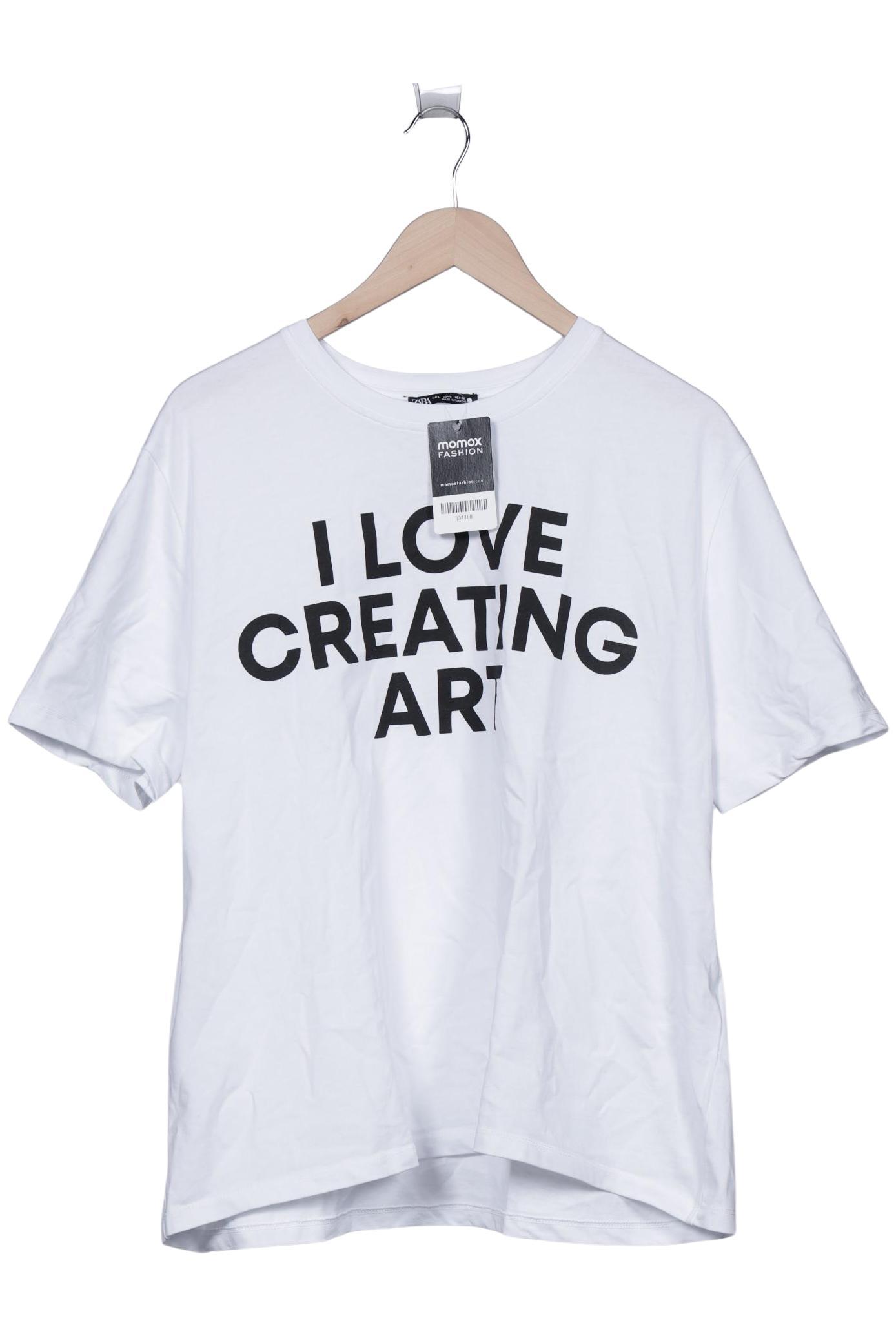 

Zara Damen T-Shirt, weiß, Gr. 42