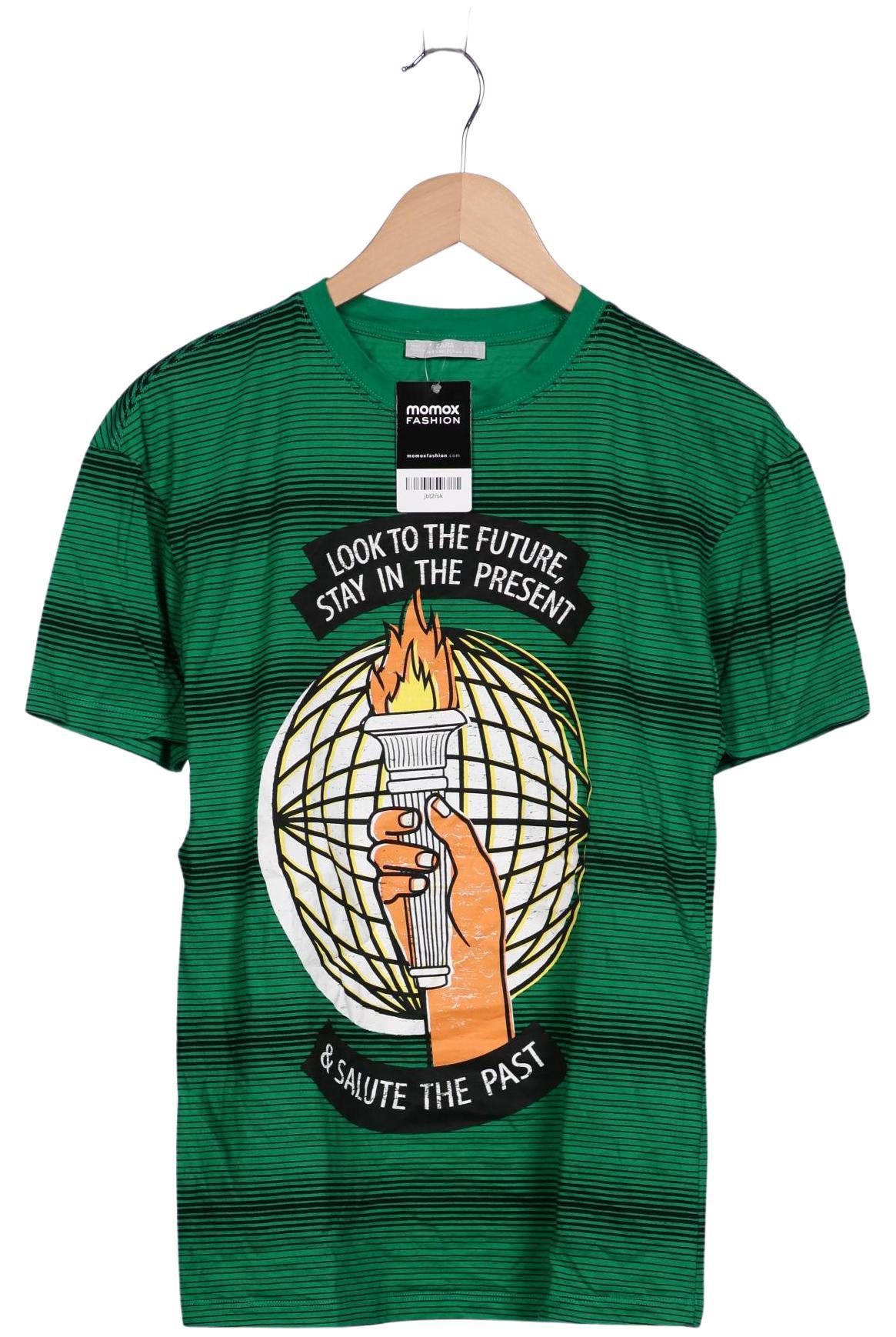 

Zara Damen T-Shirt, grün, Gr. 36