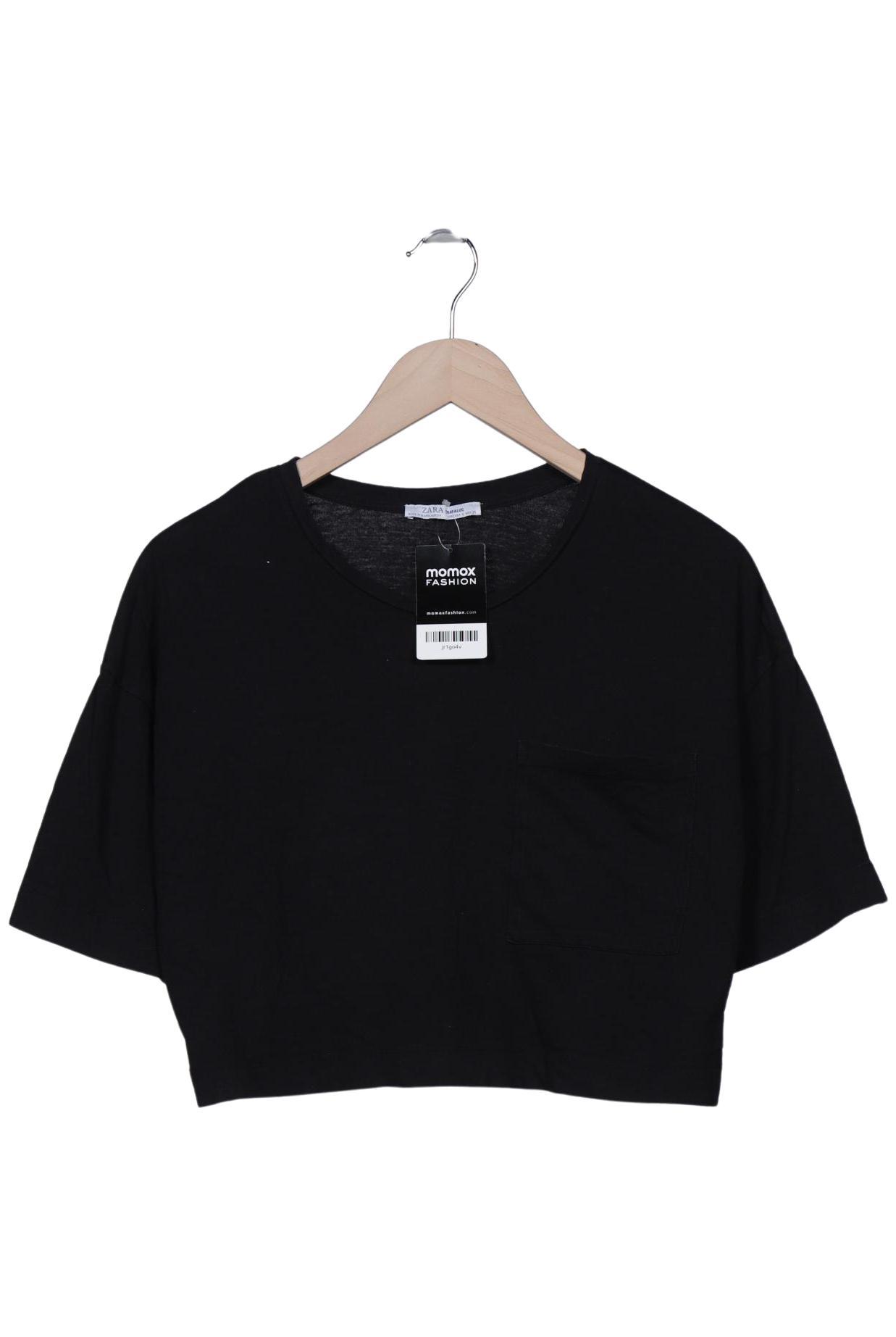 

Zara Damen T-Shirt, schwarz, Gr. 36