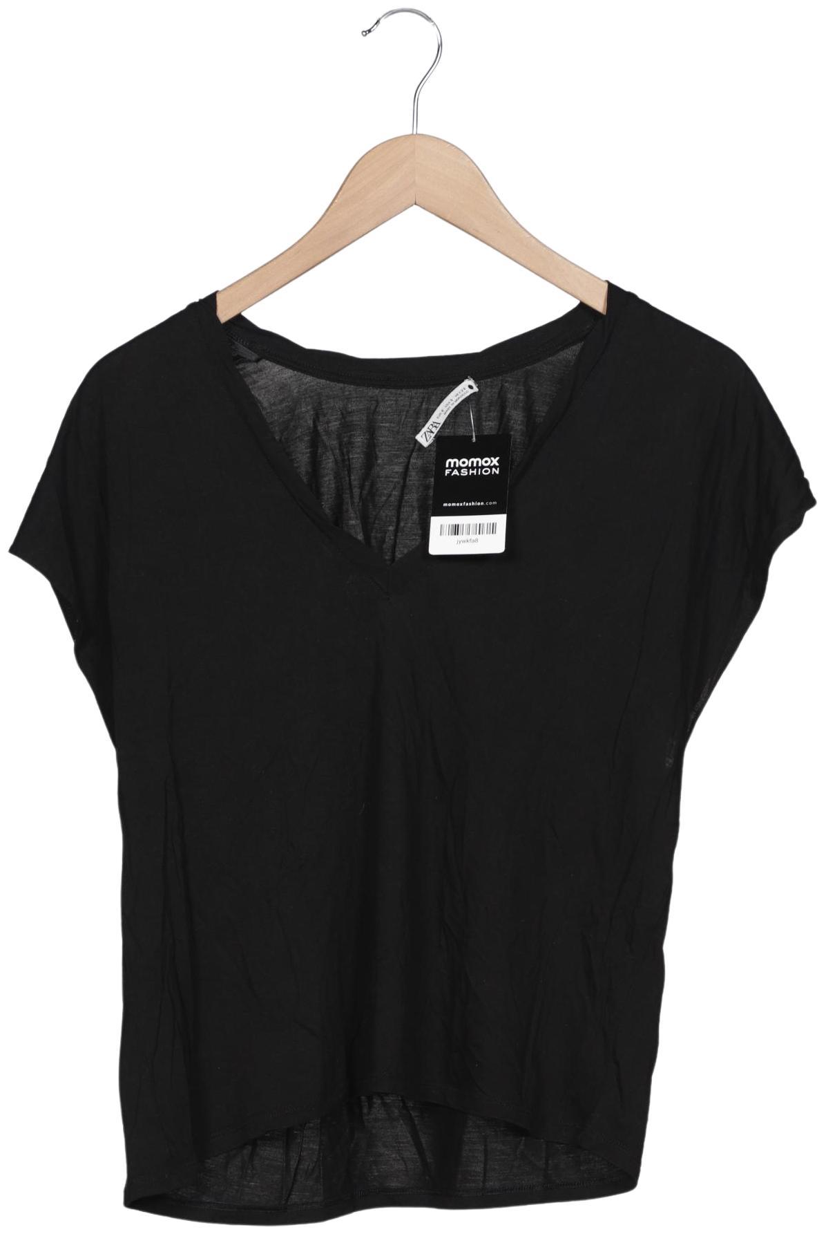 

Zara Damen T-Shirt, schwarz, Gr. 36