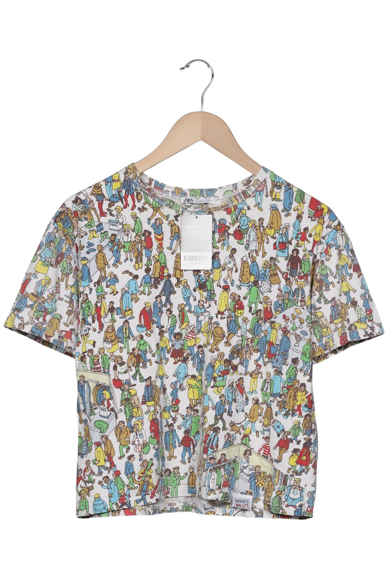 

Zara Damen T-Shirt, mehrfarbig, Gr. 36
