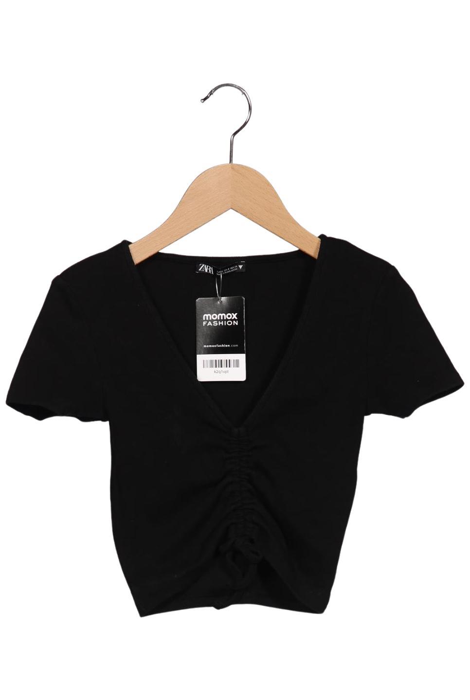 

Zara Damen T-Shirt, schwarz, Gr. 36