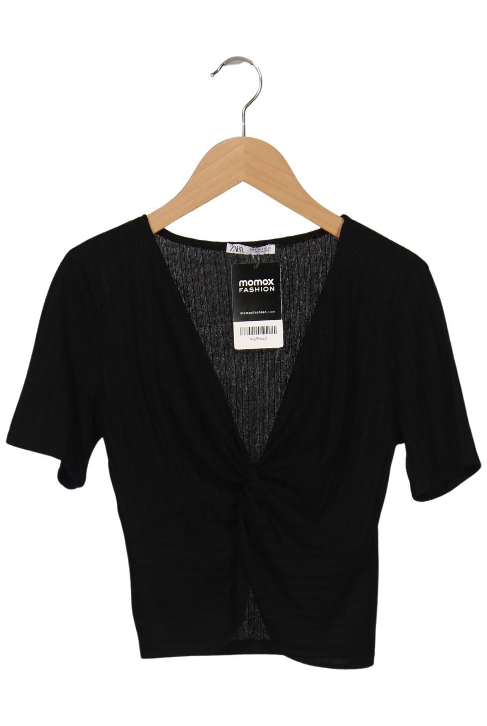 

Zara Damen T-Shirt, schwarz, Gr. 36
