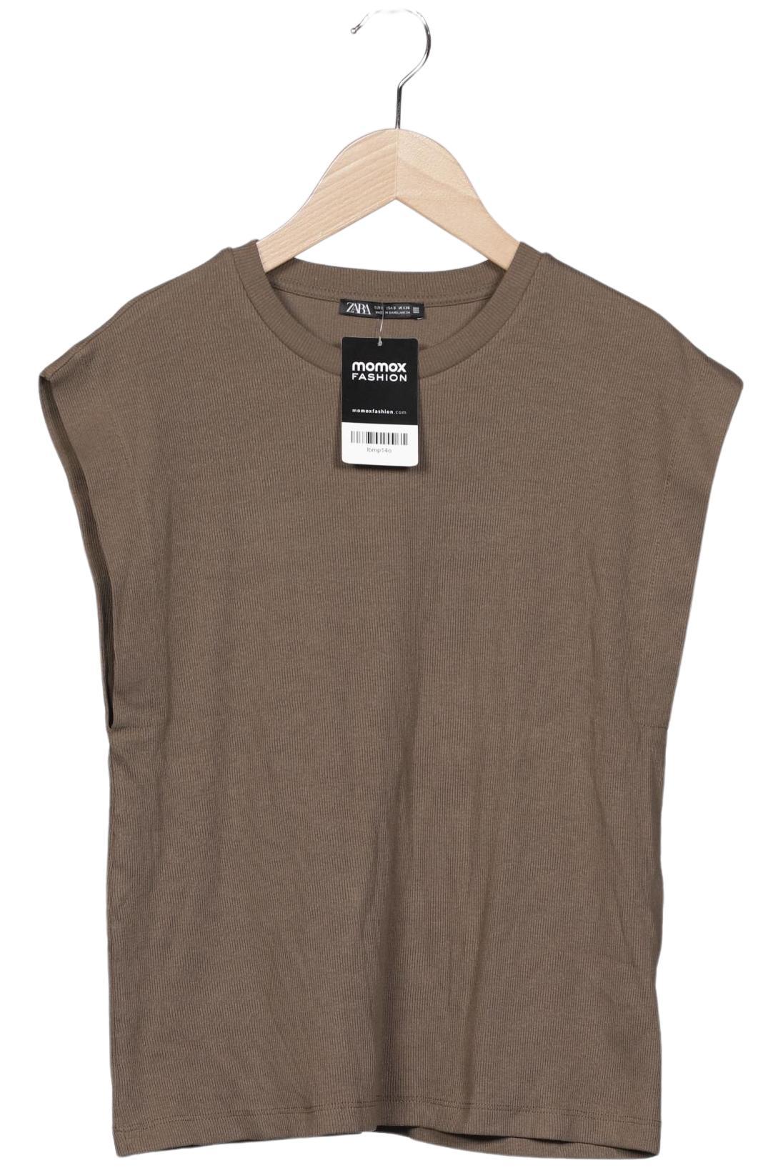 

Zara Damen T-Shirt, grün, Gr. 36