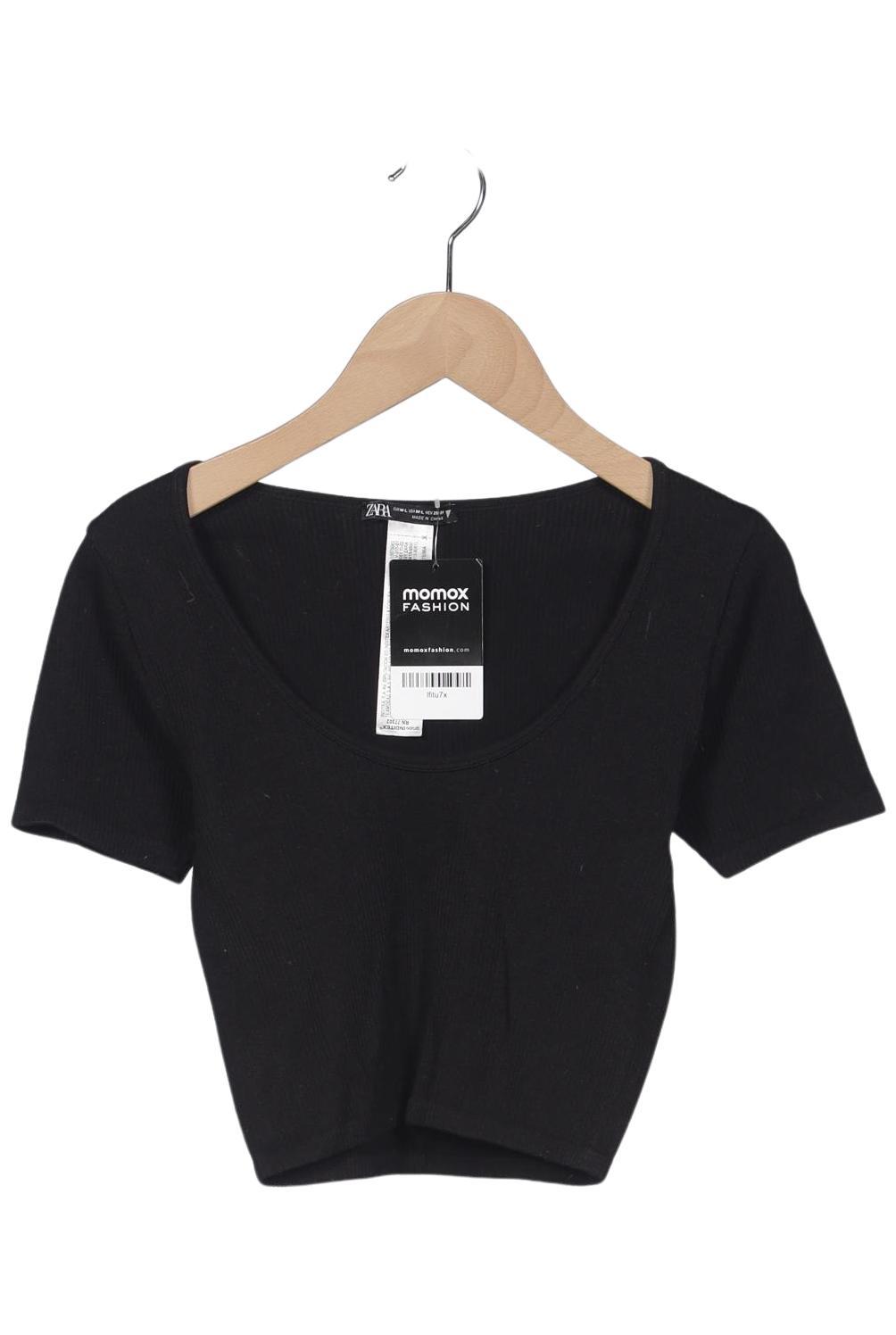 

Zara Damen T-Shirt, schwarz, Gr. 38