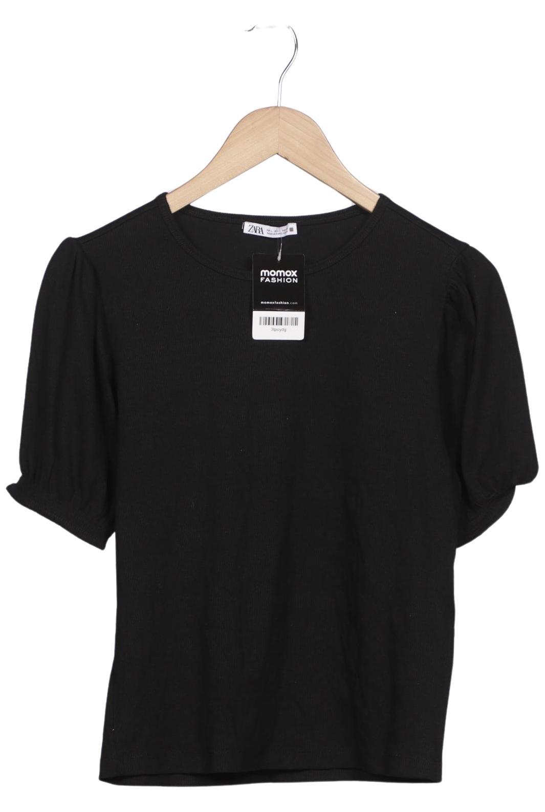 

Zara Damen T-Shirt, schwarz, Gr. 42