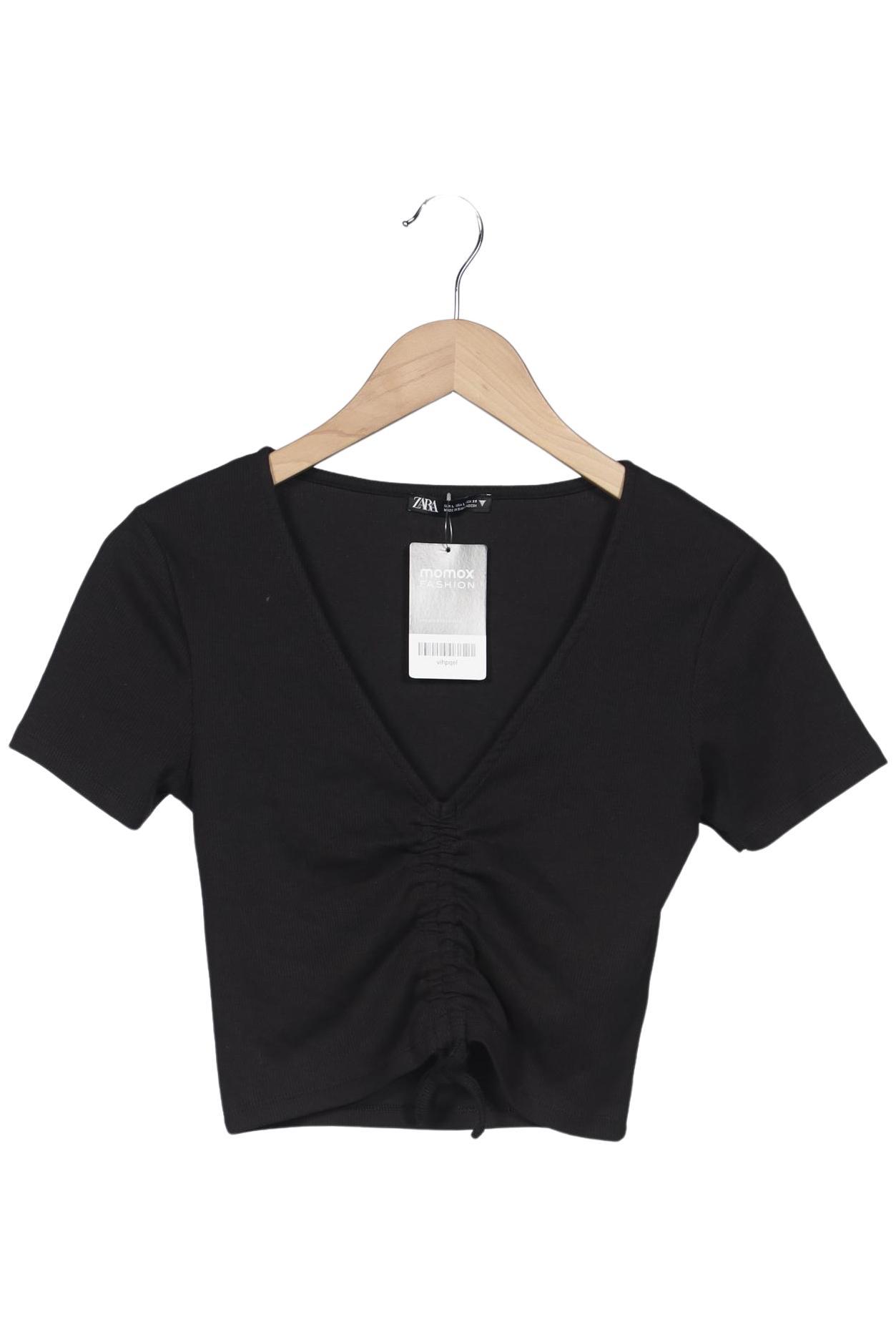 

Zara Damen T-Shirt, schwarz, Gr. 42