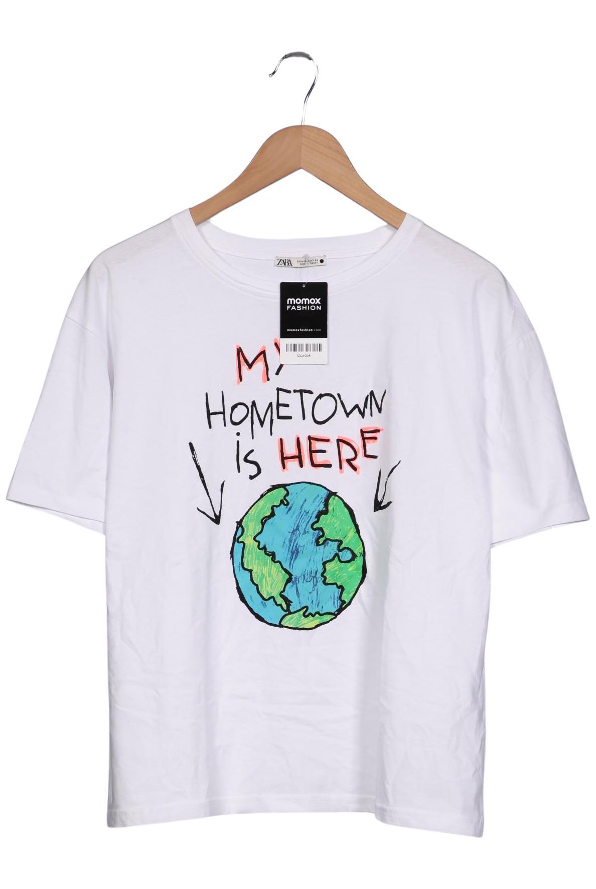 

Zara Damen T-Shirt, weiß, Gr. 38