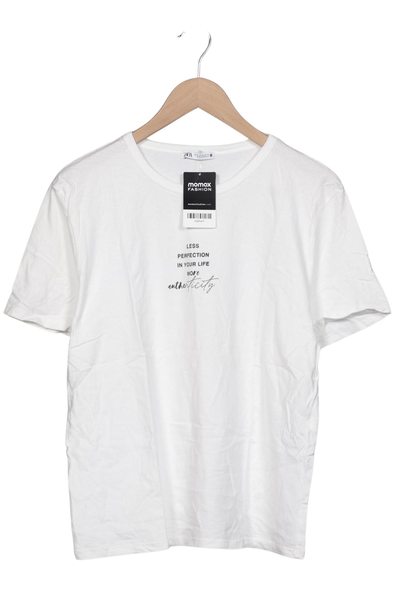 

Zara Damen T-Shirt, weiß, Gr. 44
