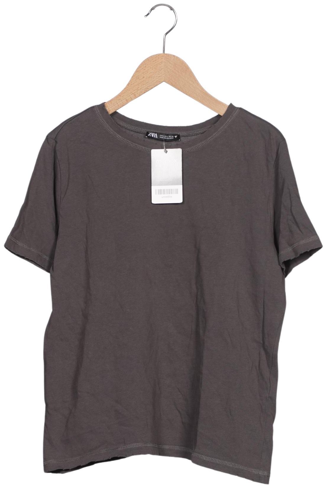 

Zara Damen T-Shirt, grau, Gr. 42