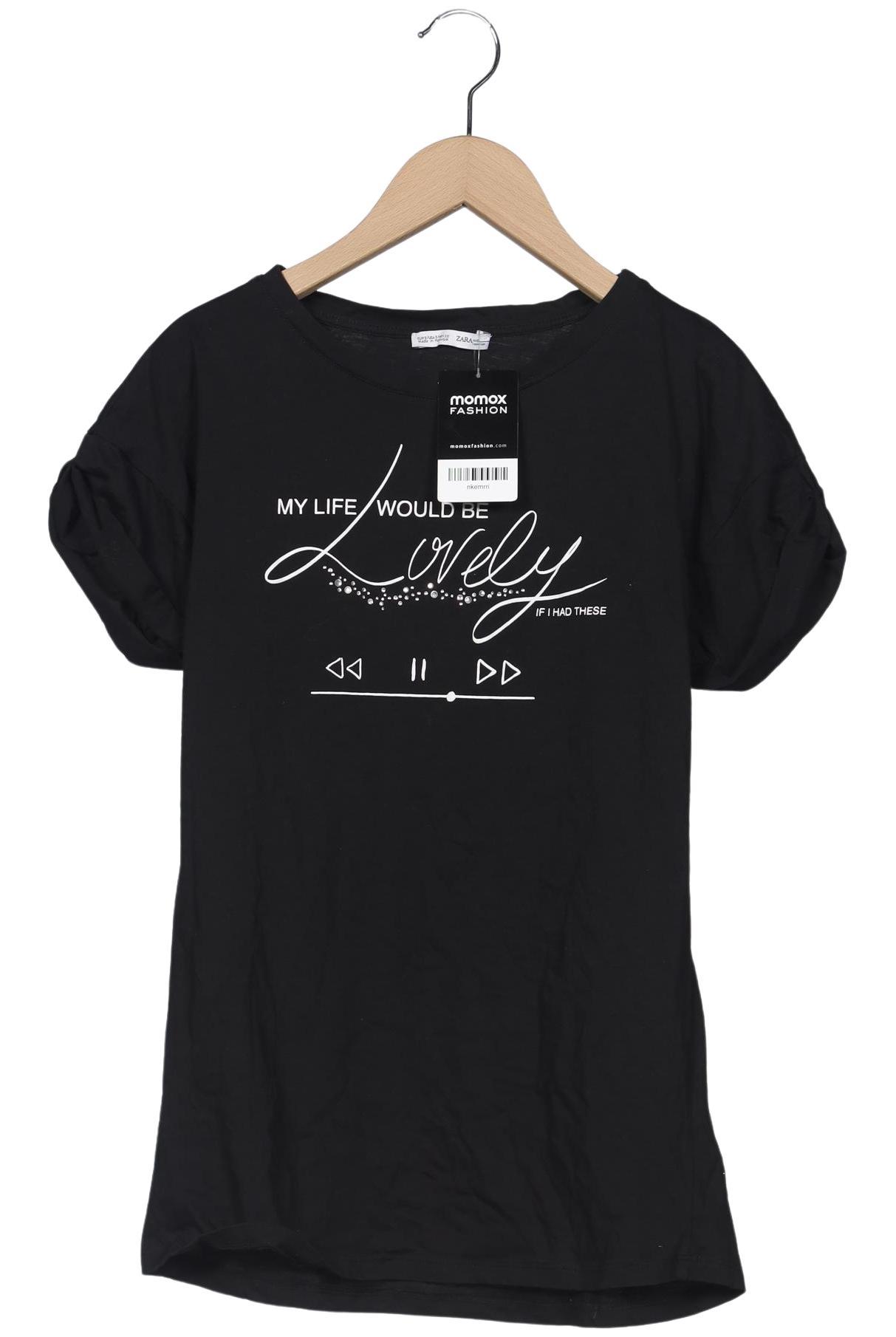 

Zara Damen T-Shirt, schwarz, Gr. 36