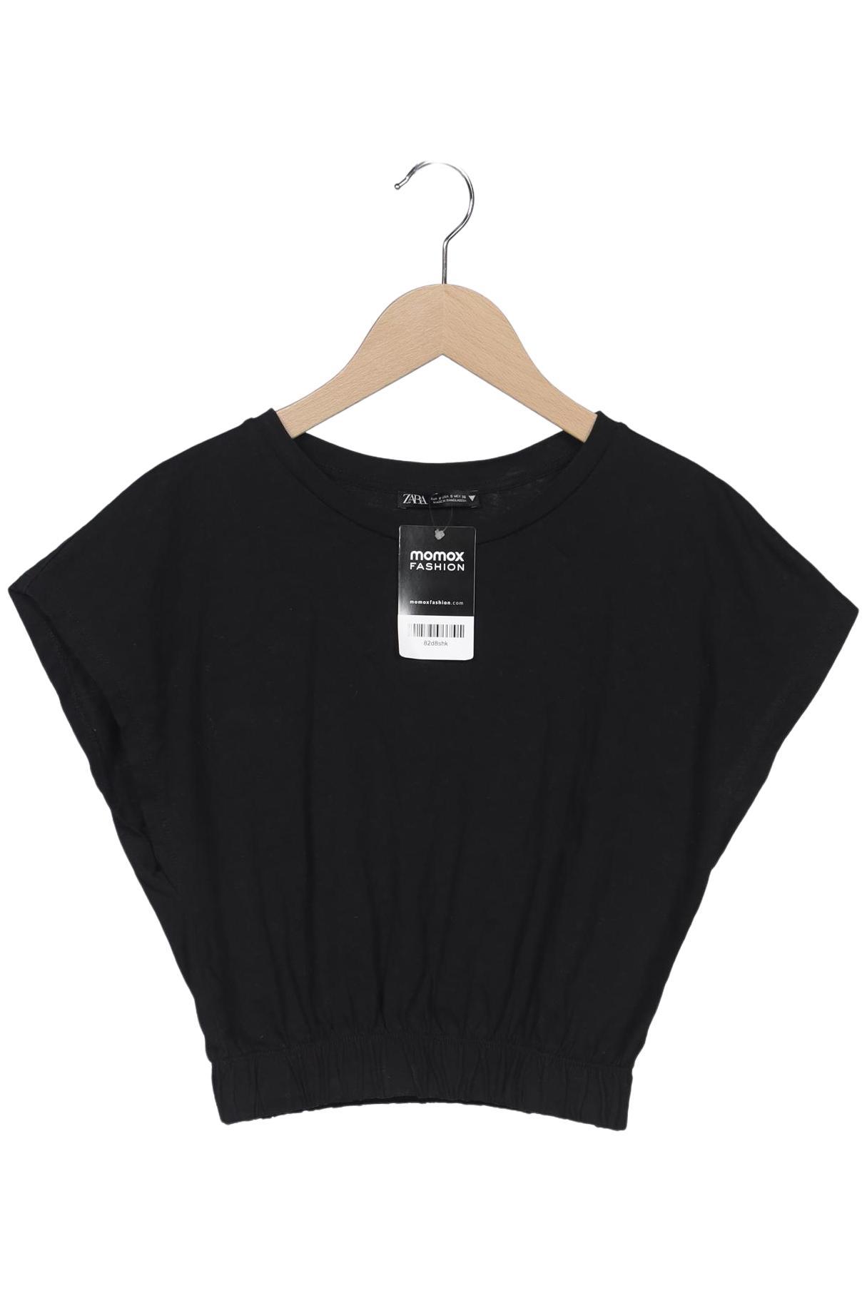 

Zara Damen T-Shirt, schwarz, Gr. 36