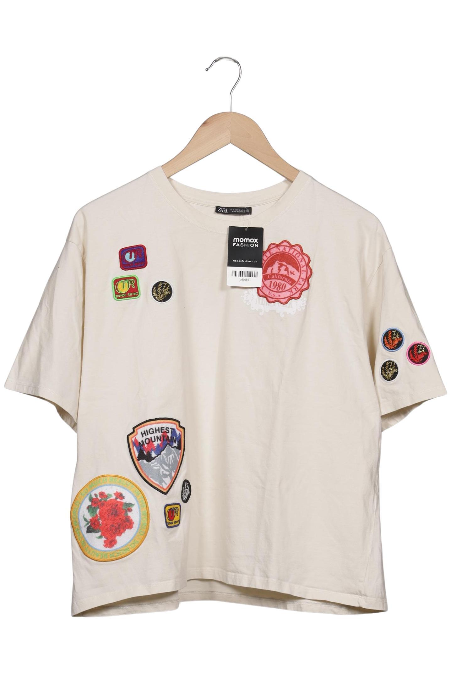 

Zara Damen T-Shirt, cremeweiß, Gr. 44