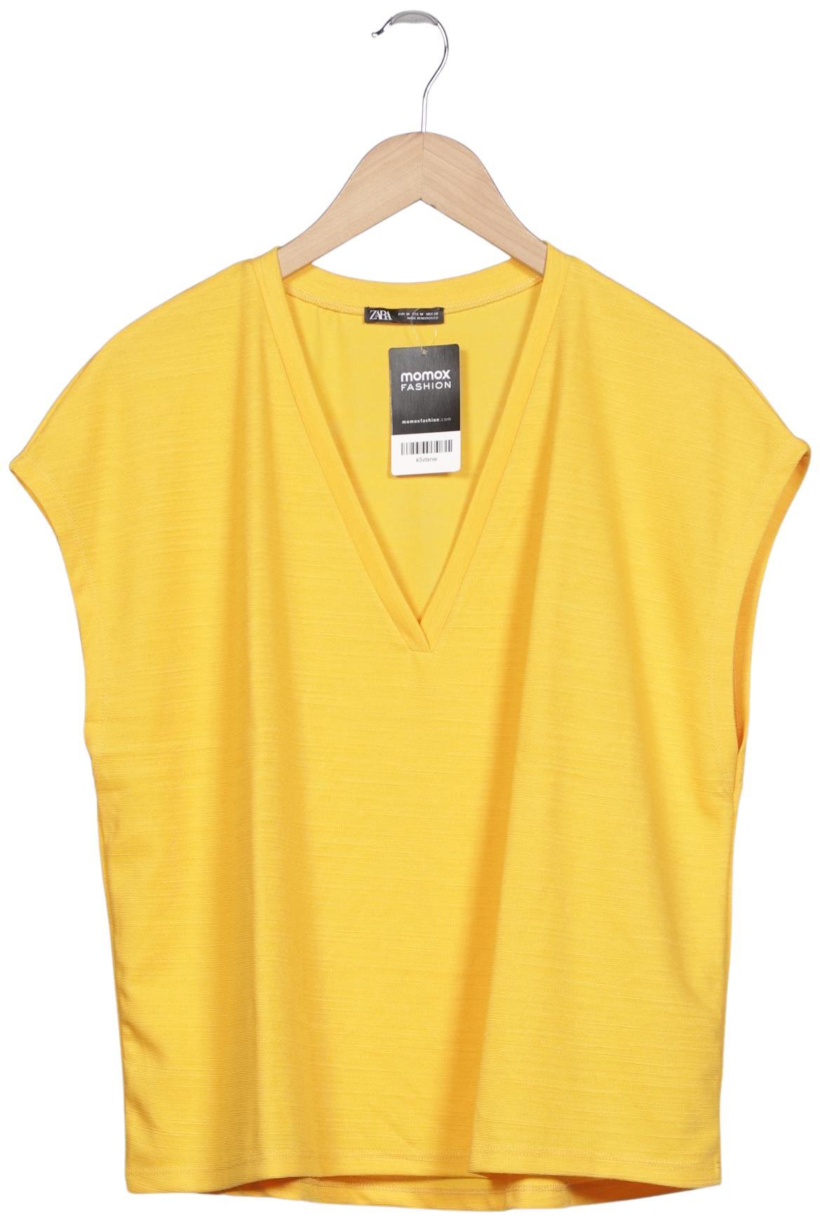 

Zara Damen T-Shirt, gelb, Gr. 38