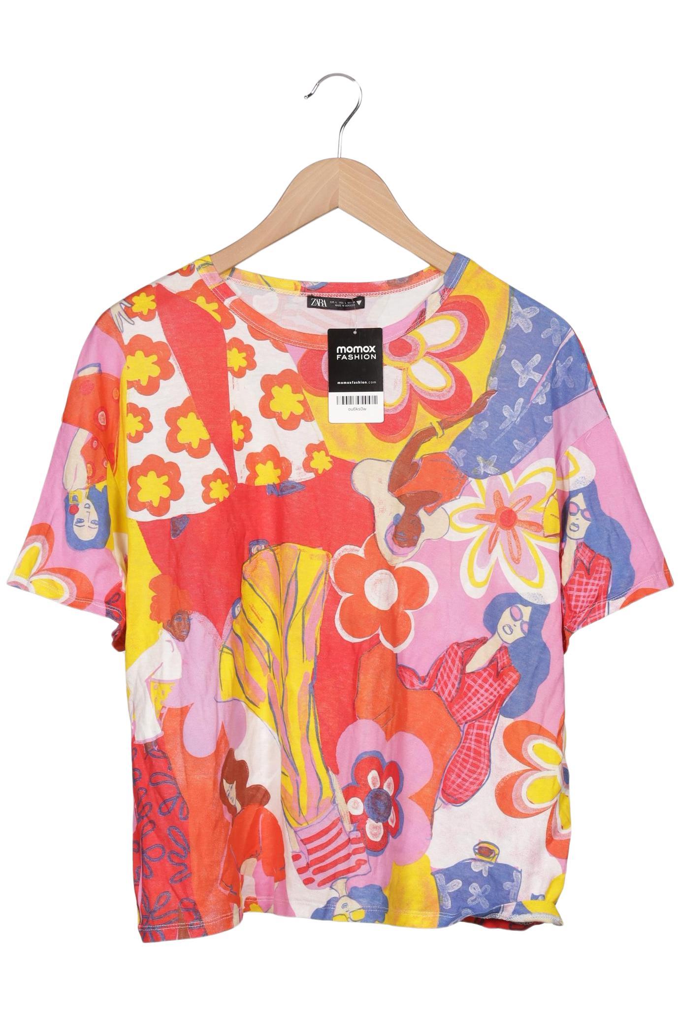 

Zara Damen T-Shirt, mehrfarbig, Gr. 42