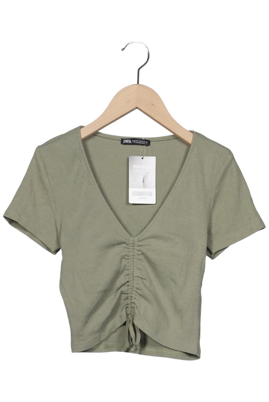 

Zara Damen T-Shirt, grün, Gr. 38