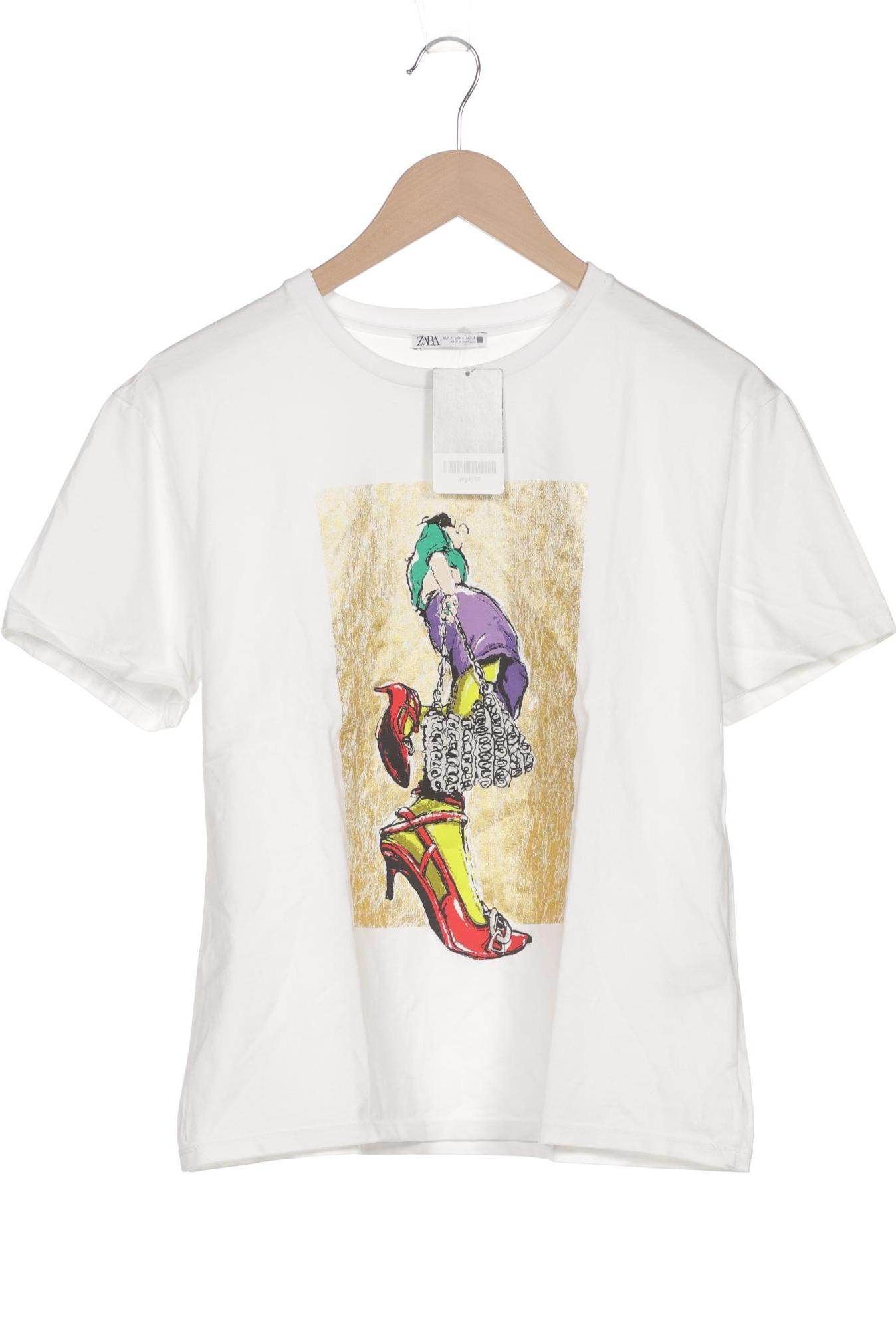 

Zara Damen T-Shirt, weiß, Gr. 36