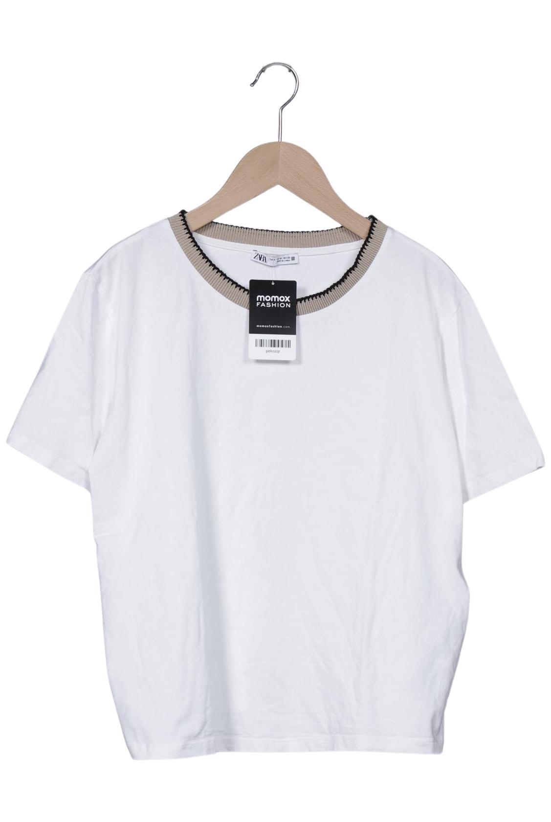 

Zara Damen T-Shirt, weiß, Gr. 38