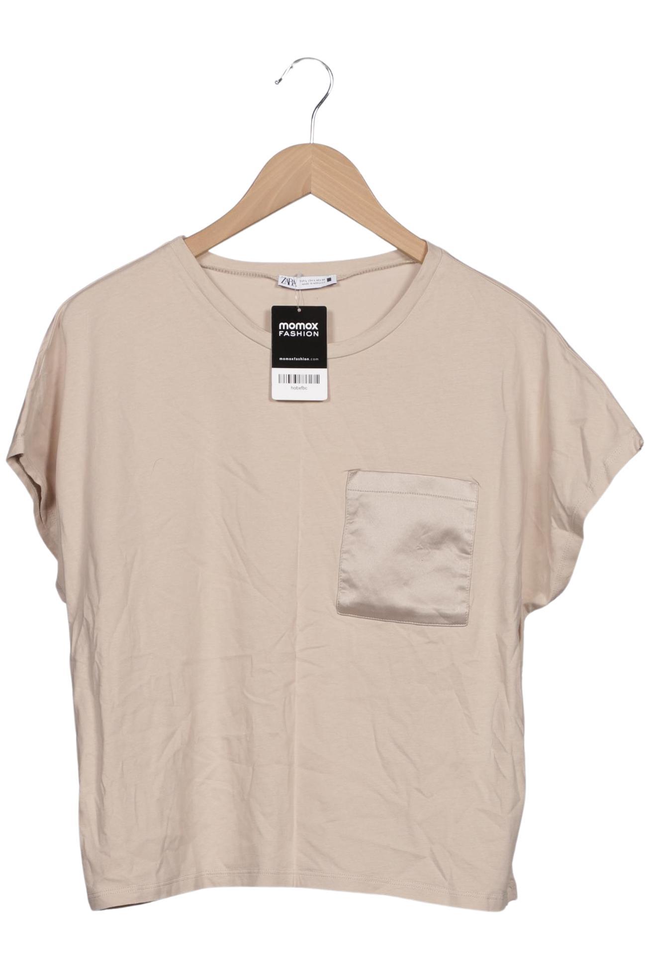 

Zara Damen T-Shirt, cremeweiß, Gr. 42