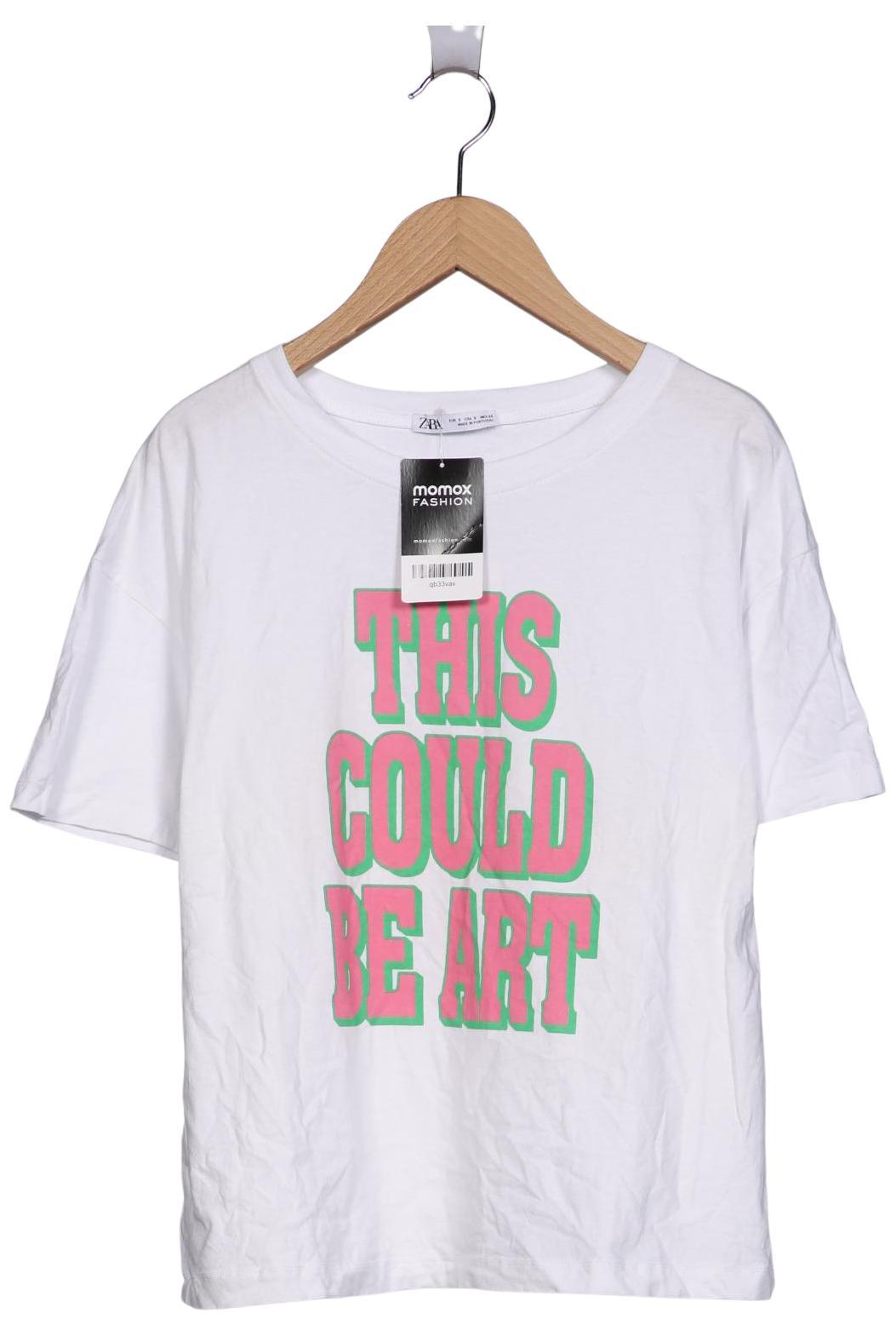 

Zara Damen T-Shirt, weiß, Gr. 36