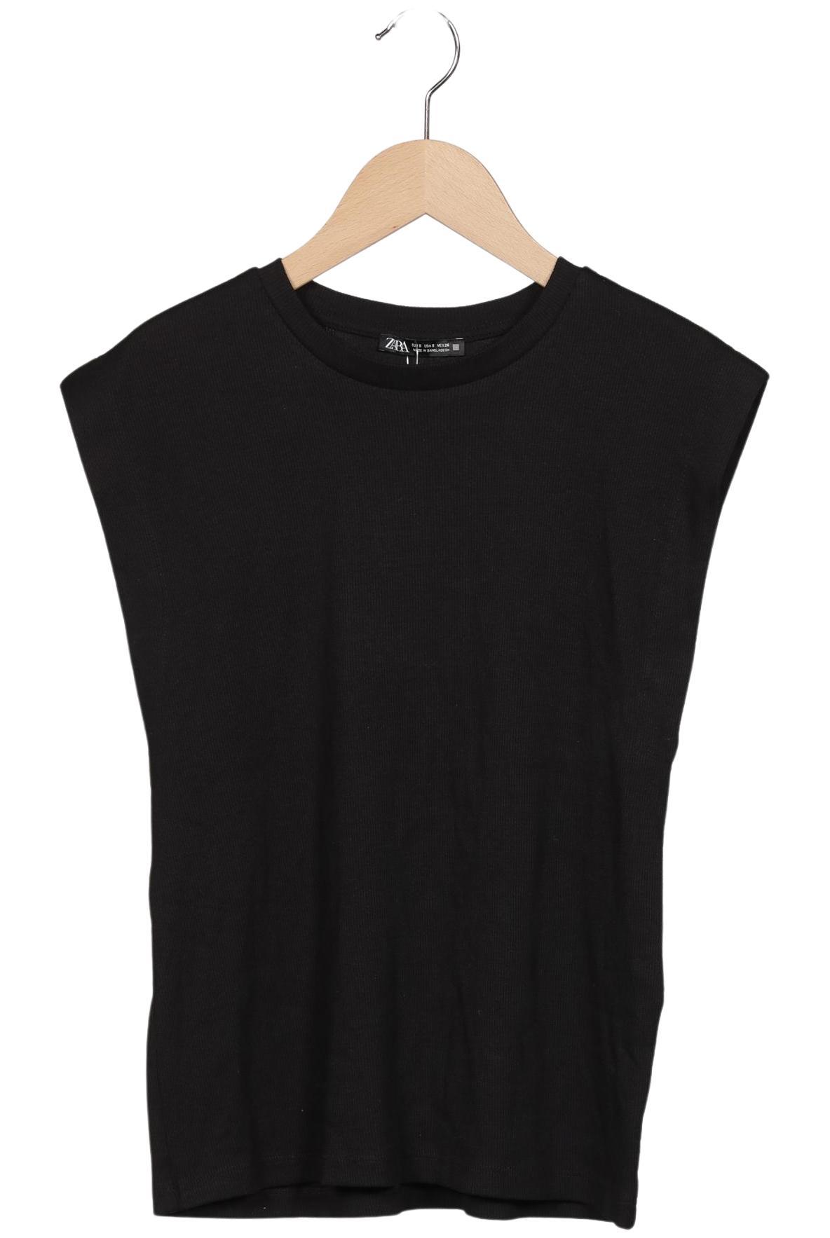 

Zara Damen T-Shirt, schwarz, Gr. 36