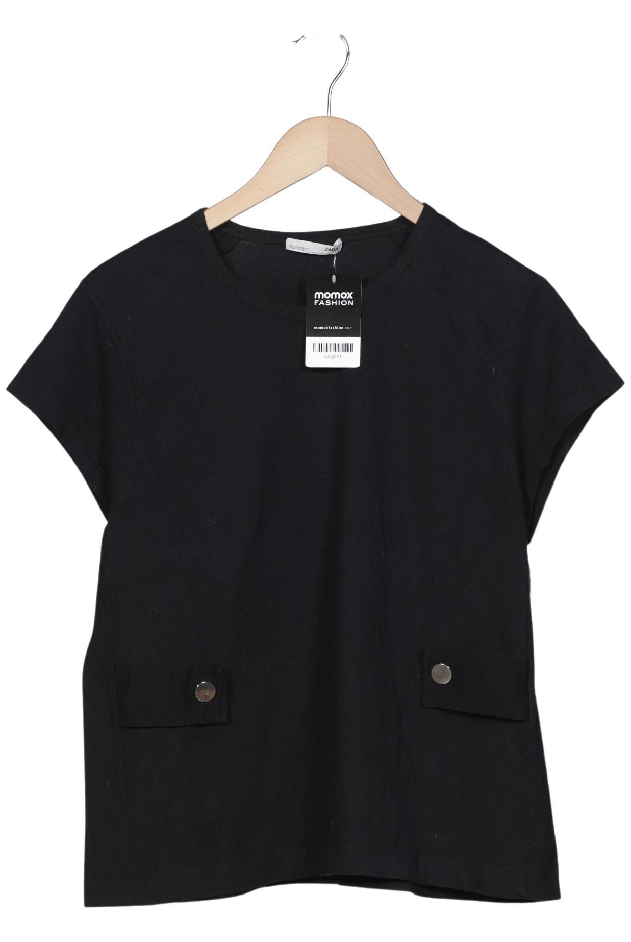 

Zara Damen T-Shirt, schwarz, Gr. 44