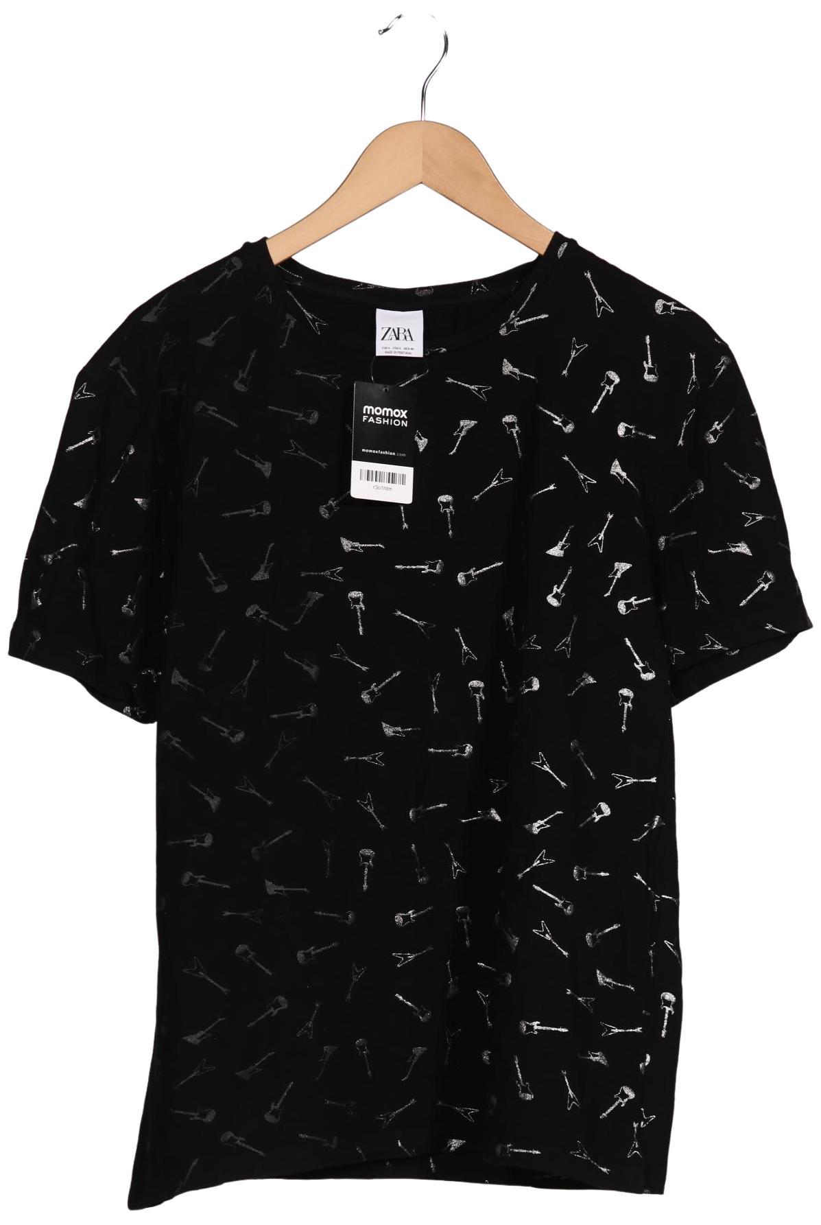 

Zara Damen T-Shirt, schwarz, Gr. 42