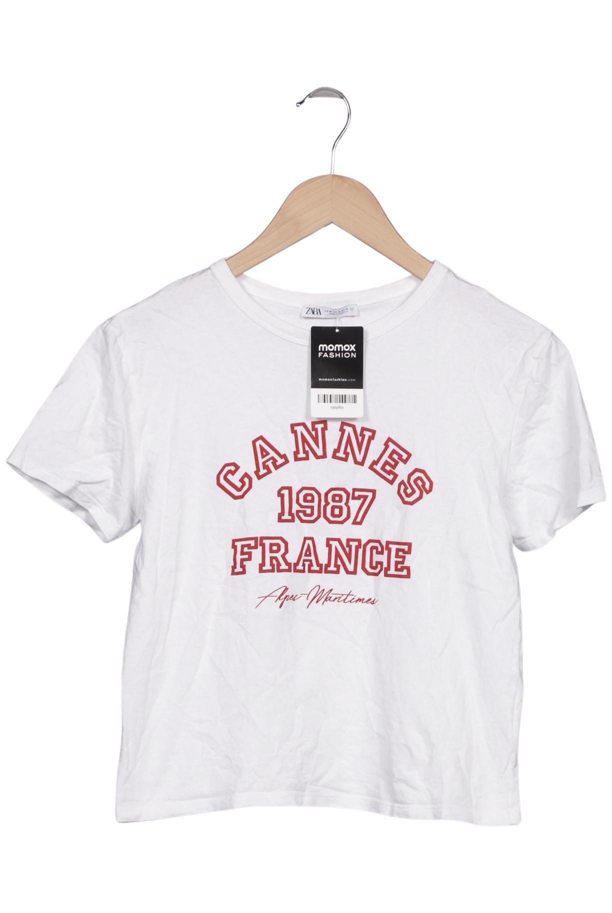 

Zara Damen T-Shirt, weiß, Gr. 38