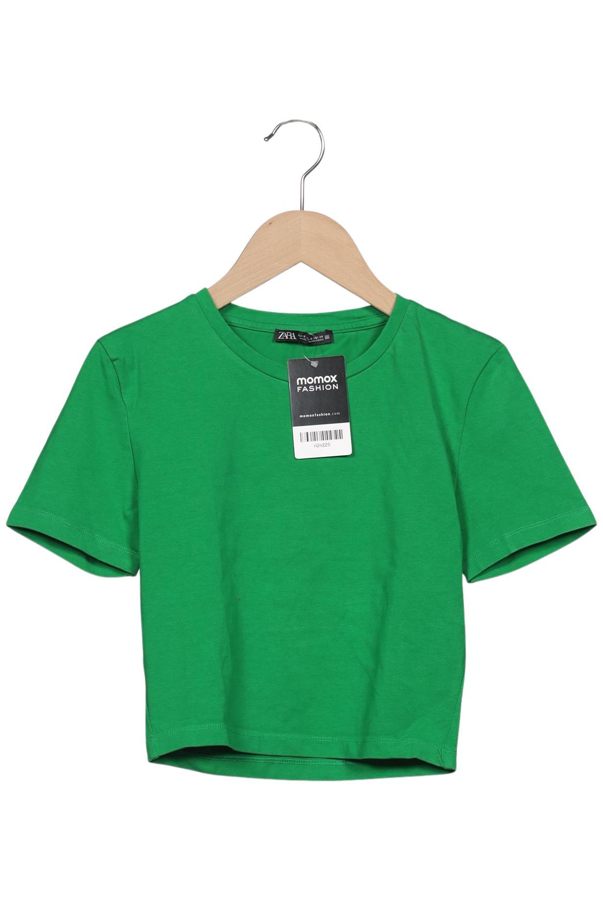 

Zara Damen T-Shirt, grün, Gr. 36