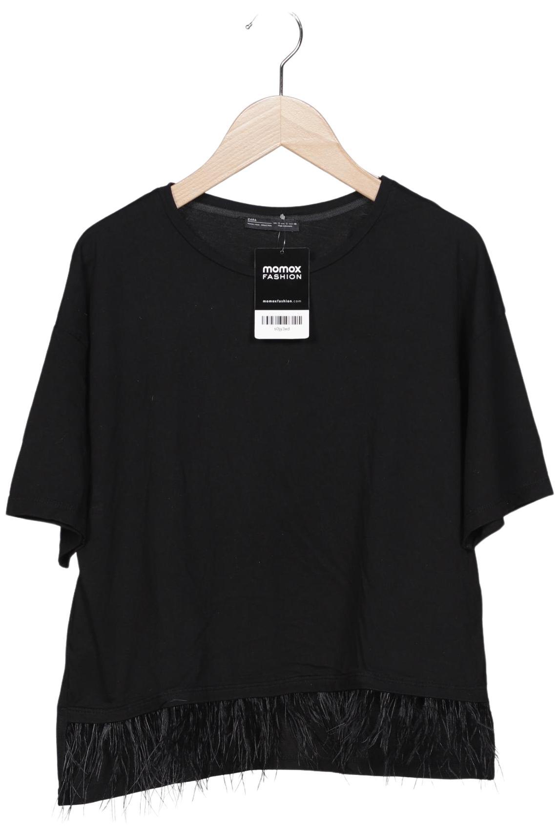 

Zara Damen T-Shirt, schwarz, Gr. 36