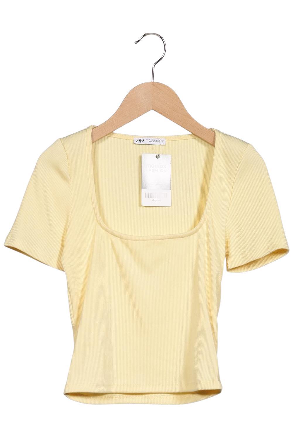 

Zara Damen T-Shirt, gelb, Gr. 38
