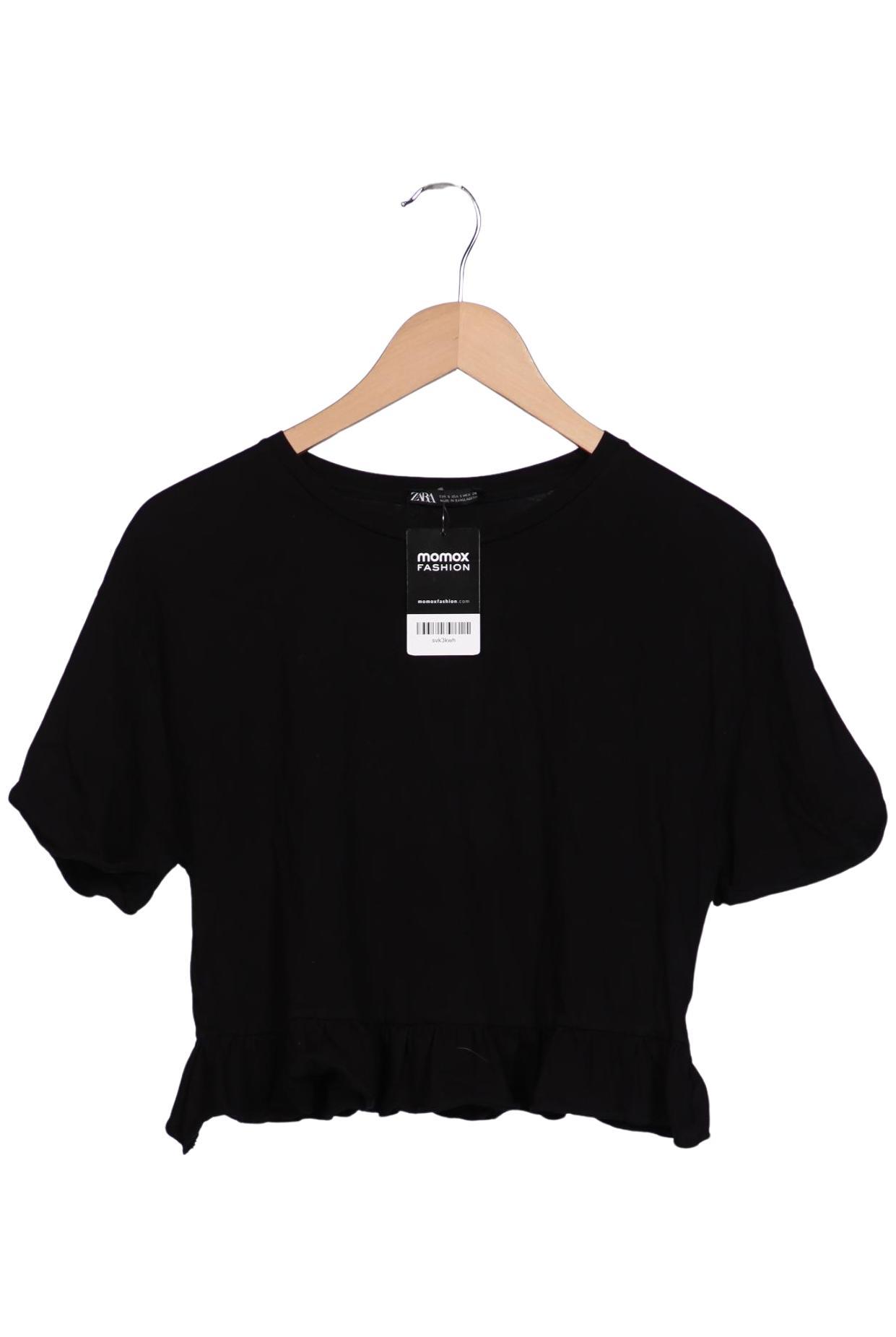 

Zara Damen T-Shirt, schwarz, Gr. 36
