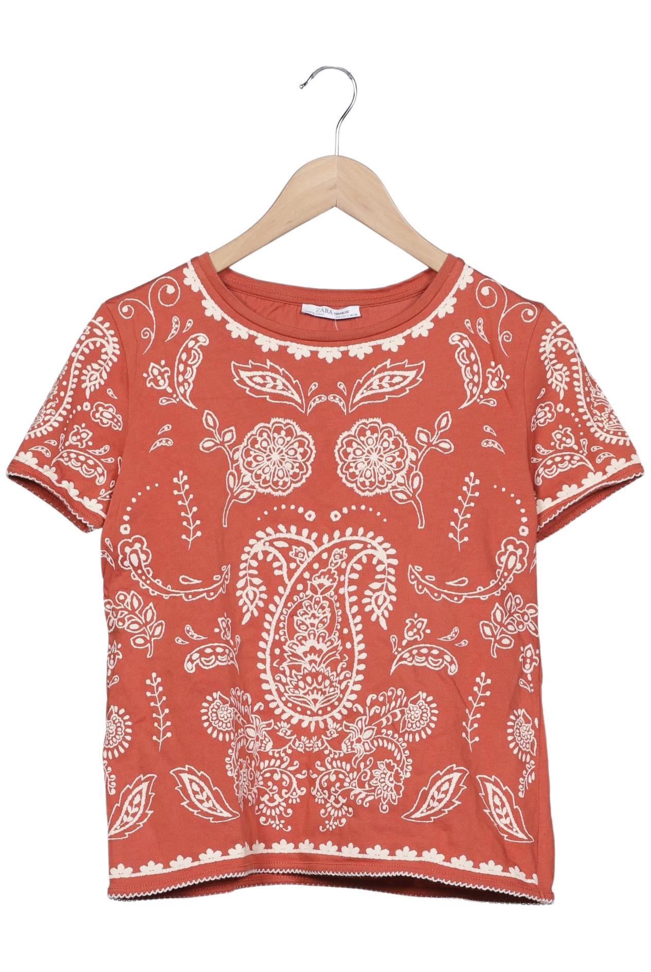 

Zara Damen T-Shirt, bordeaux, Gr. 36