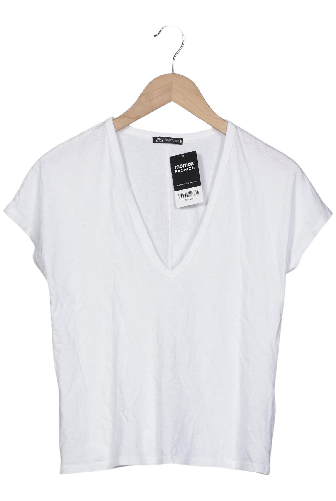 

Zara Damen T-Shirt, weiß, Gr. 36