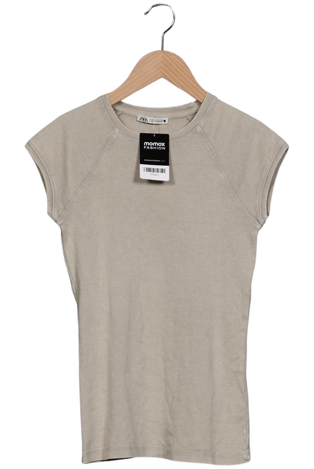 

Zara Damen T-Shirt, cremeweiß, Gr. 36