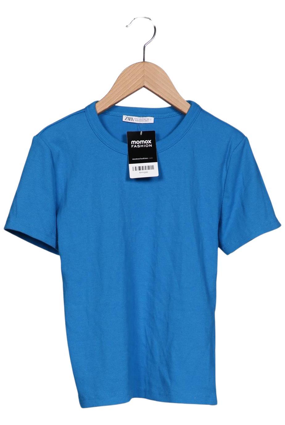 

Zara Damen T-Shirt, blau, Gr. 42