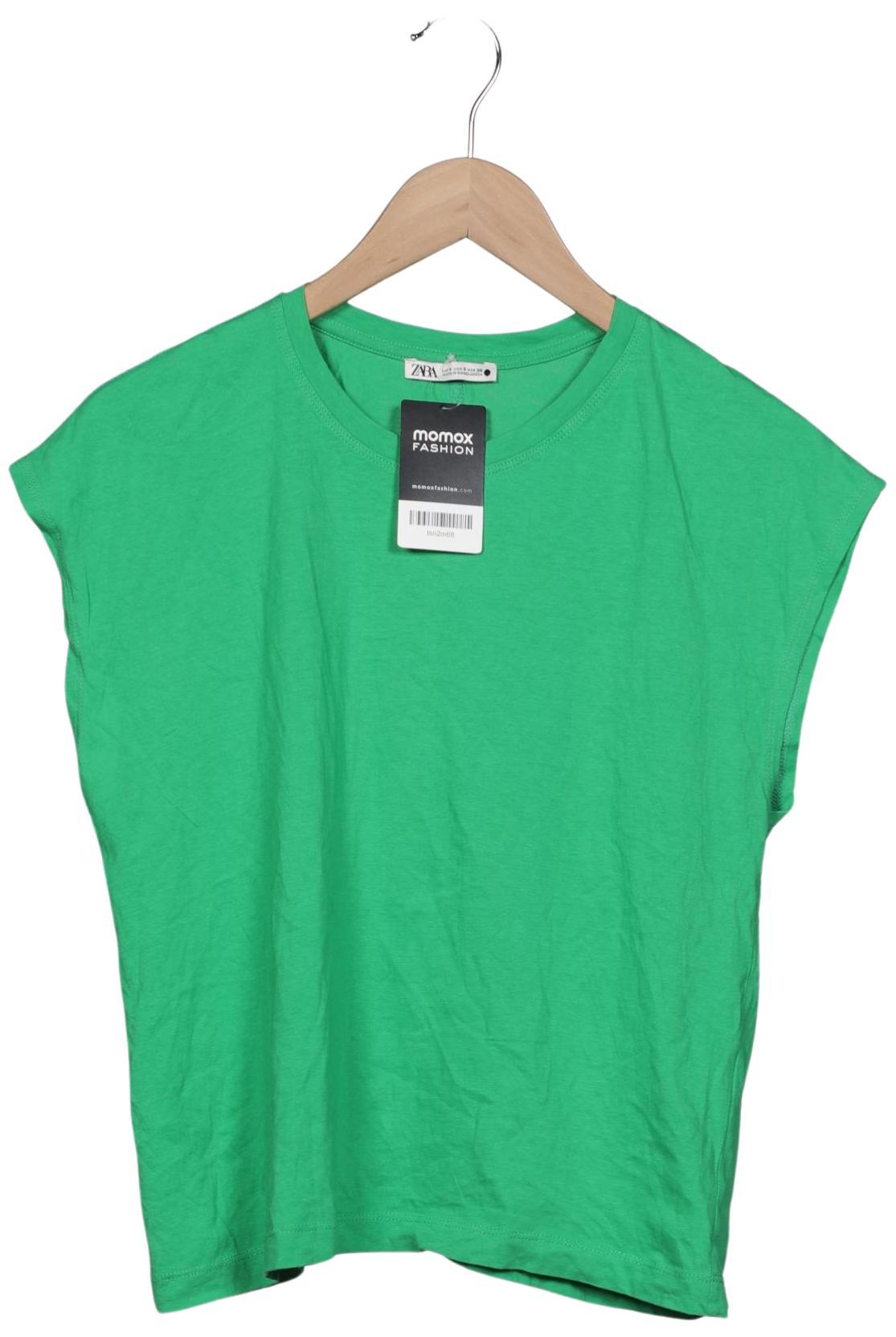 

Zara Damen T-Shirt, grün, Gr. 36