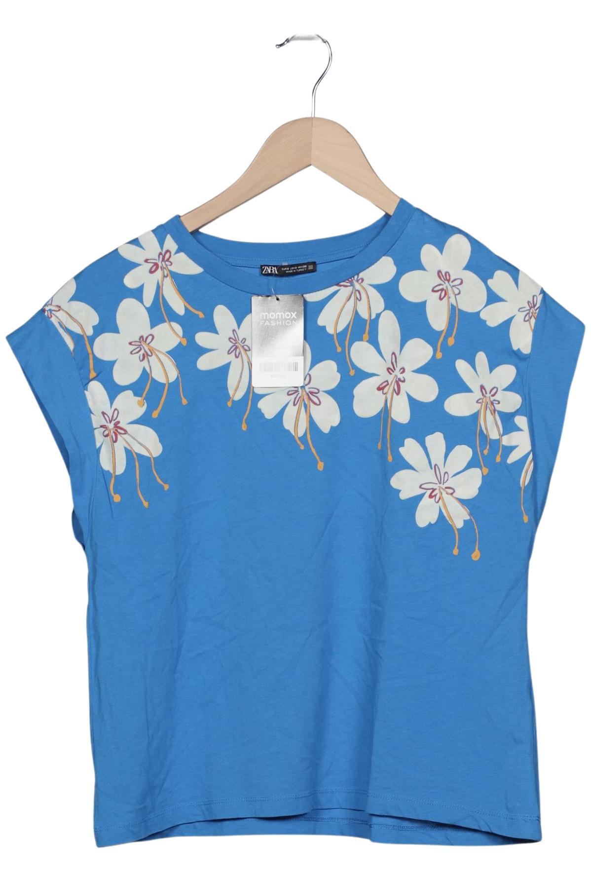 

Zara Damen T-Shirt, blau, Gr. 36