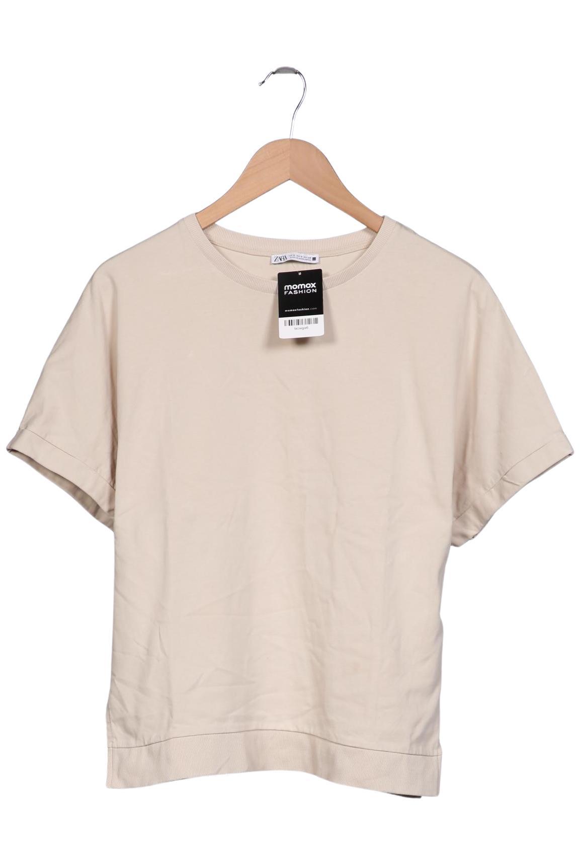 

Zara Damen T-Shirt, beige, Gr. 36