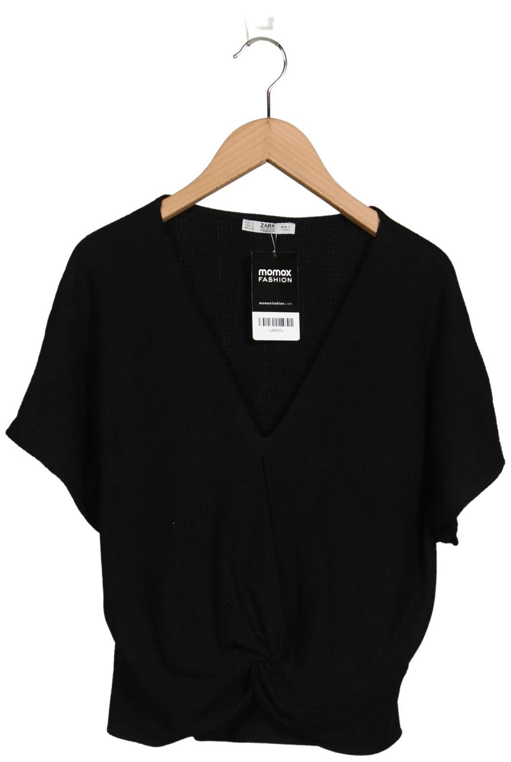 

Zara Damen T-Shirt, schwarz, Gr. 36