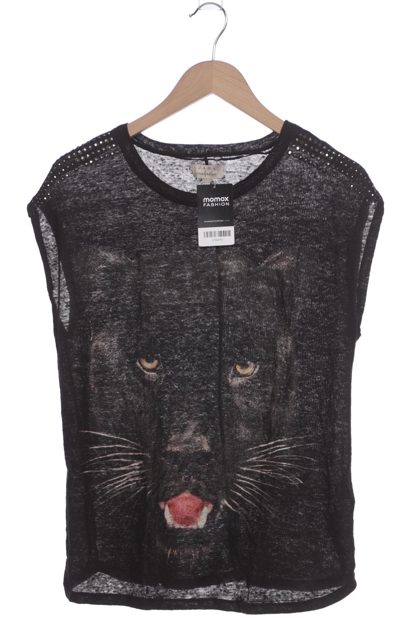 

Zara Damen T-Shirt, schwarz, Gr. 36