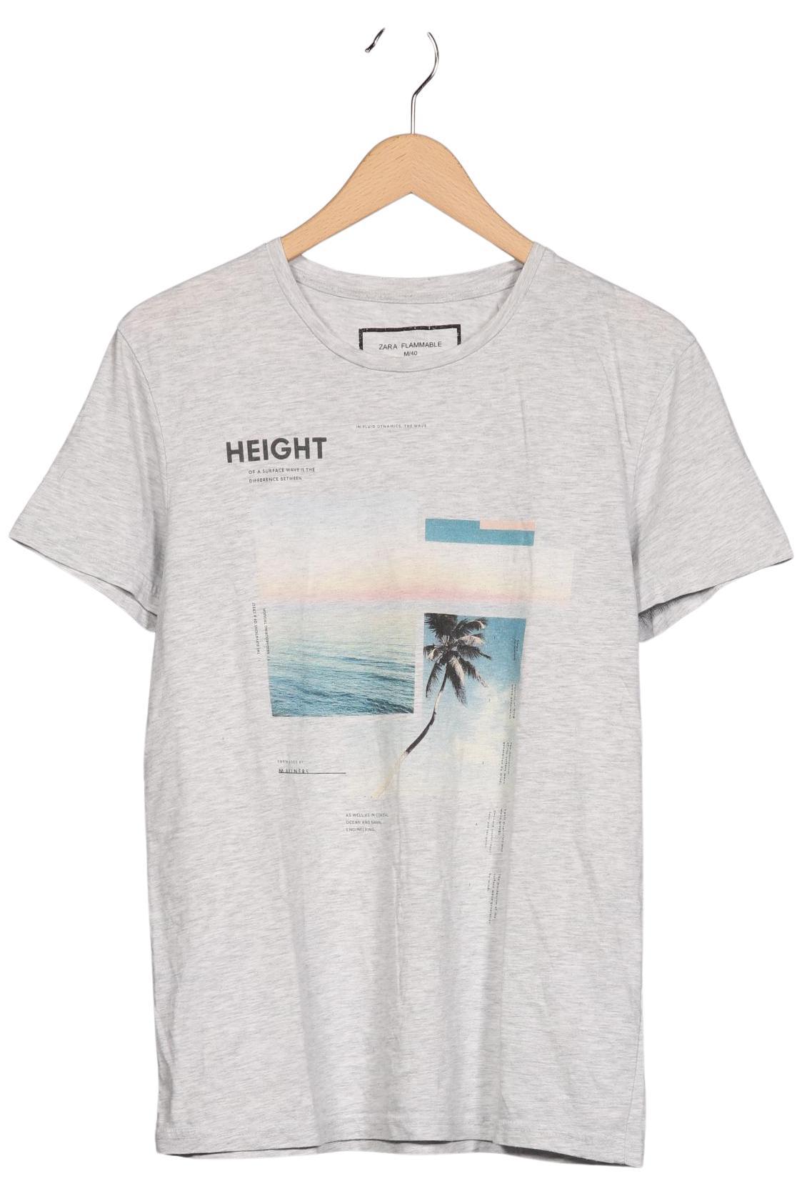 

Zara Damen T-Shirt, grau, Gr. 40